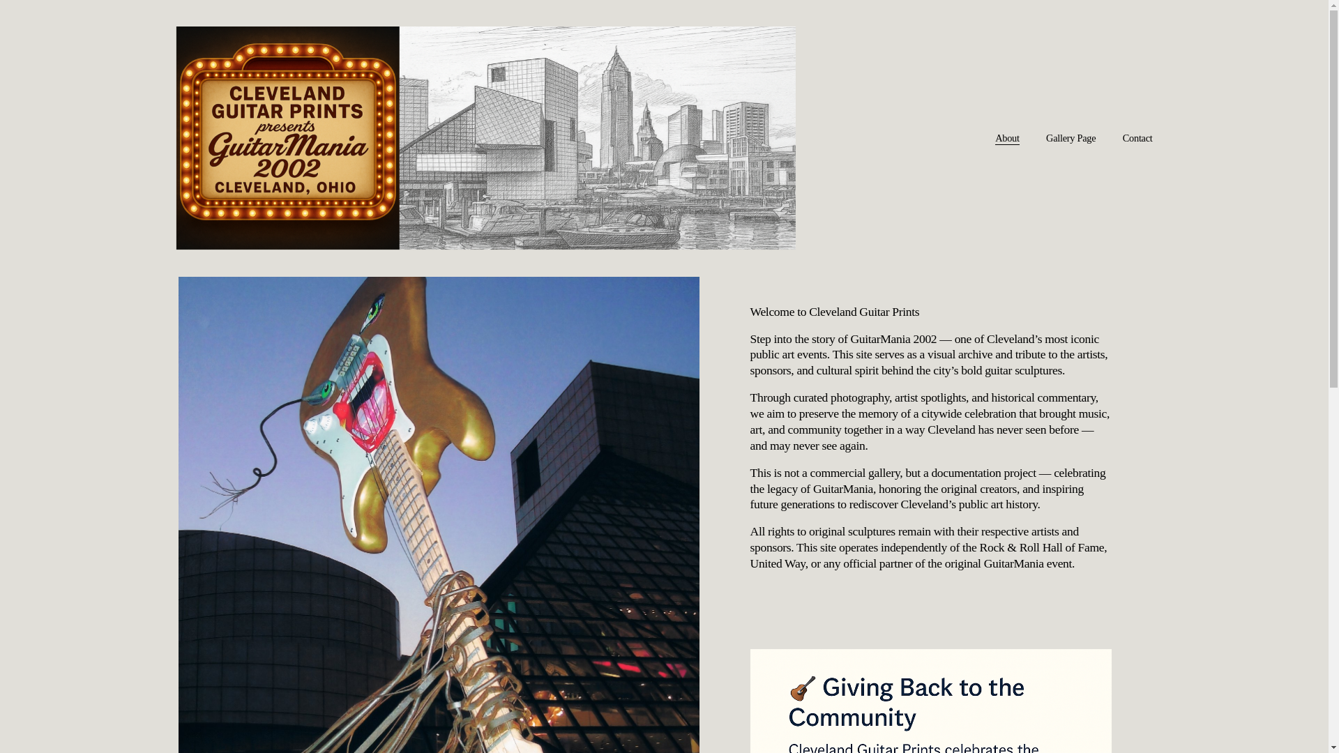 website screenshot of https://gaurdiansofrockandroll.com/