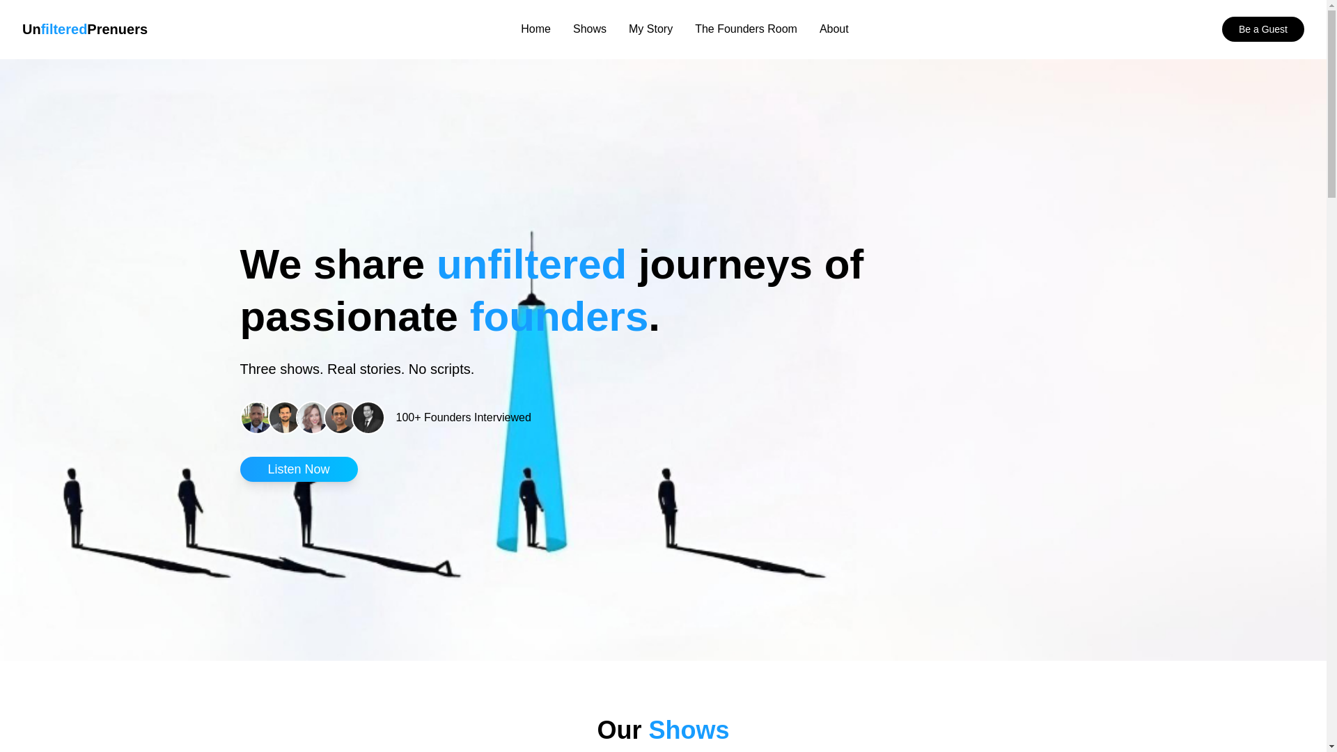 website screenshot of https://unfilteredprenuers.pages.dev/