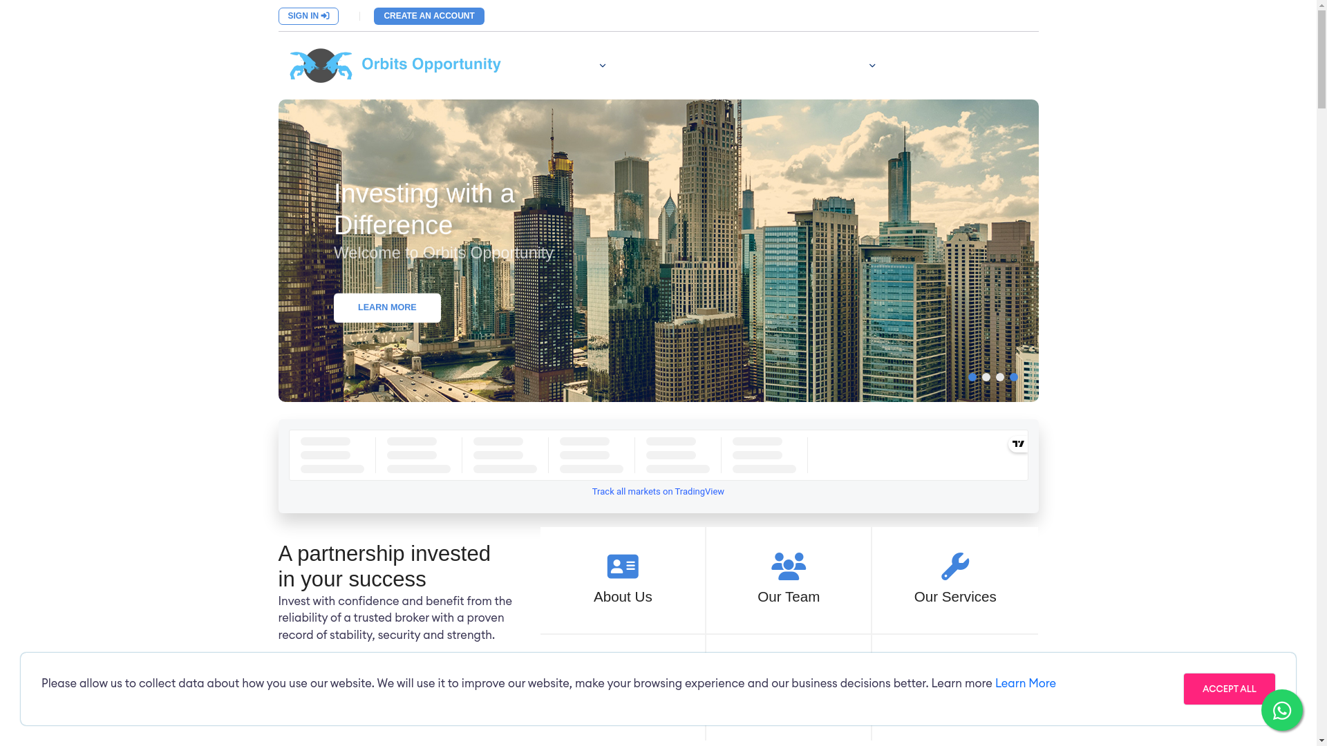 website screenshot of http://orbitsopportunity.com