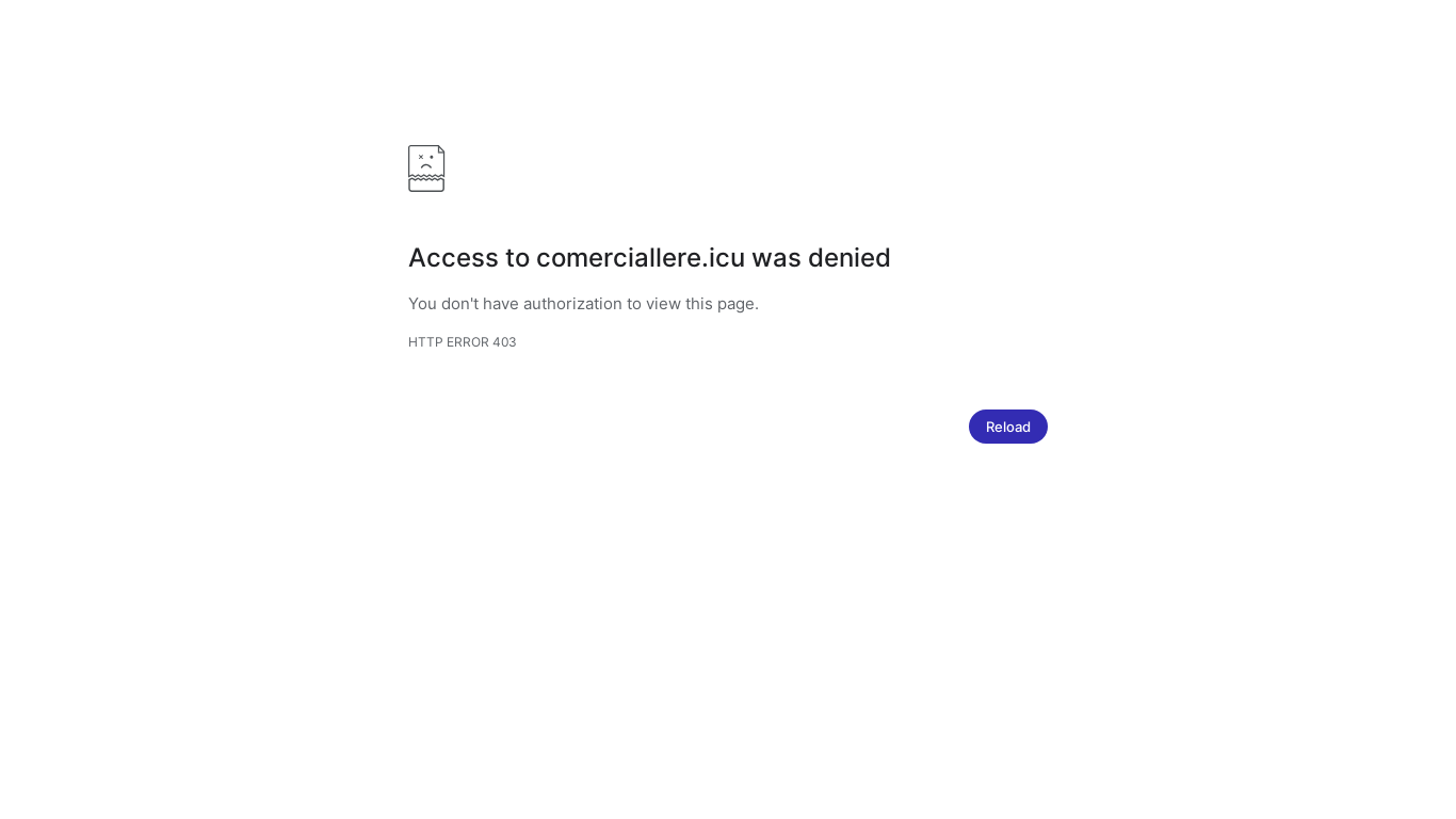 website screenshot of https://comerciallere.icu/