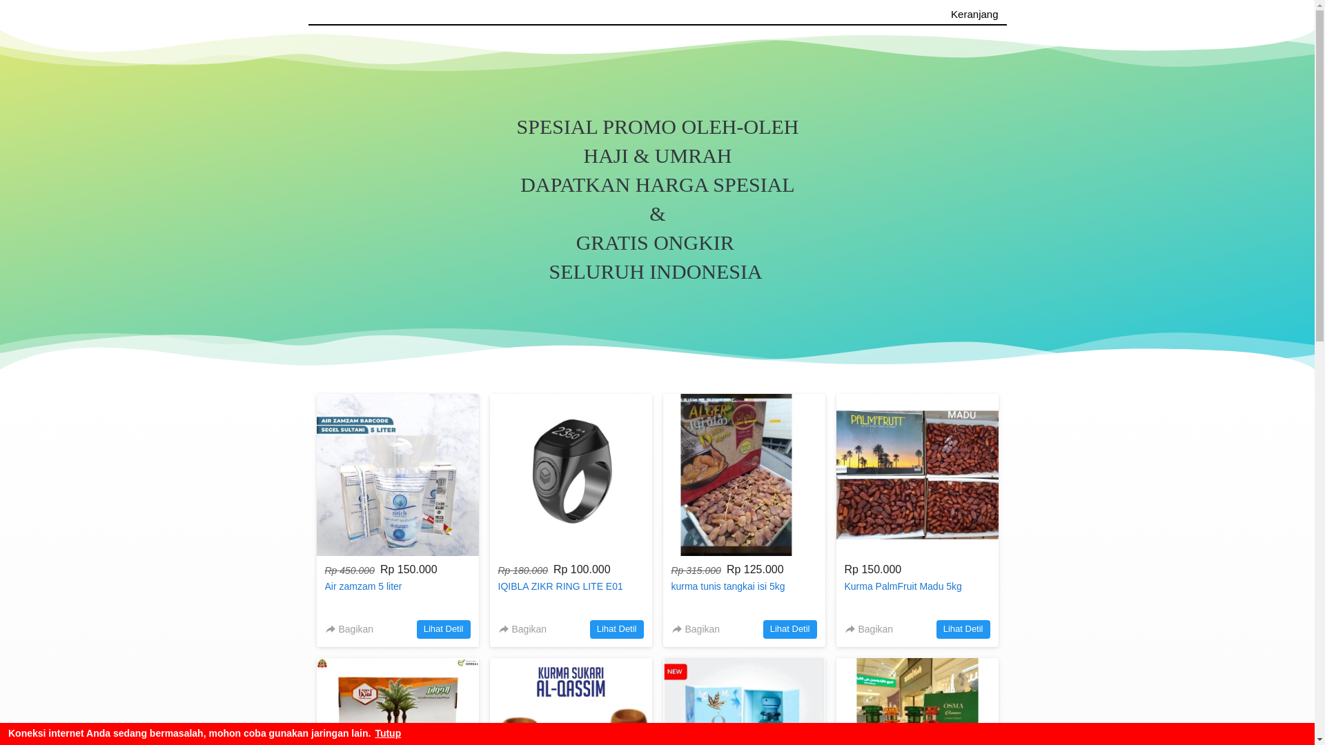 website screenshot of https://bursahajimadinah.com/