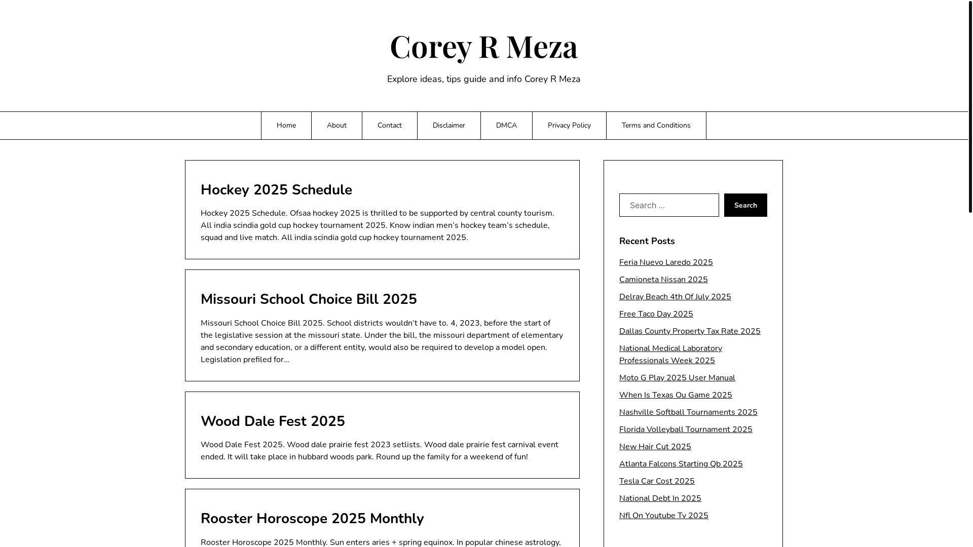 website screenshot of https://coreyrmezam.pages.dev/
