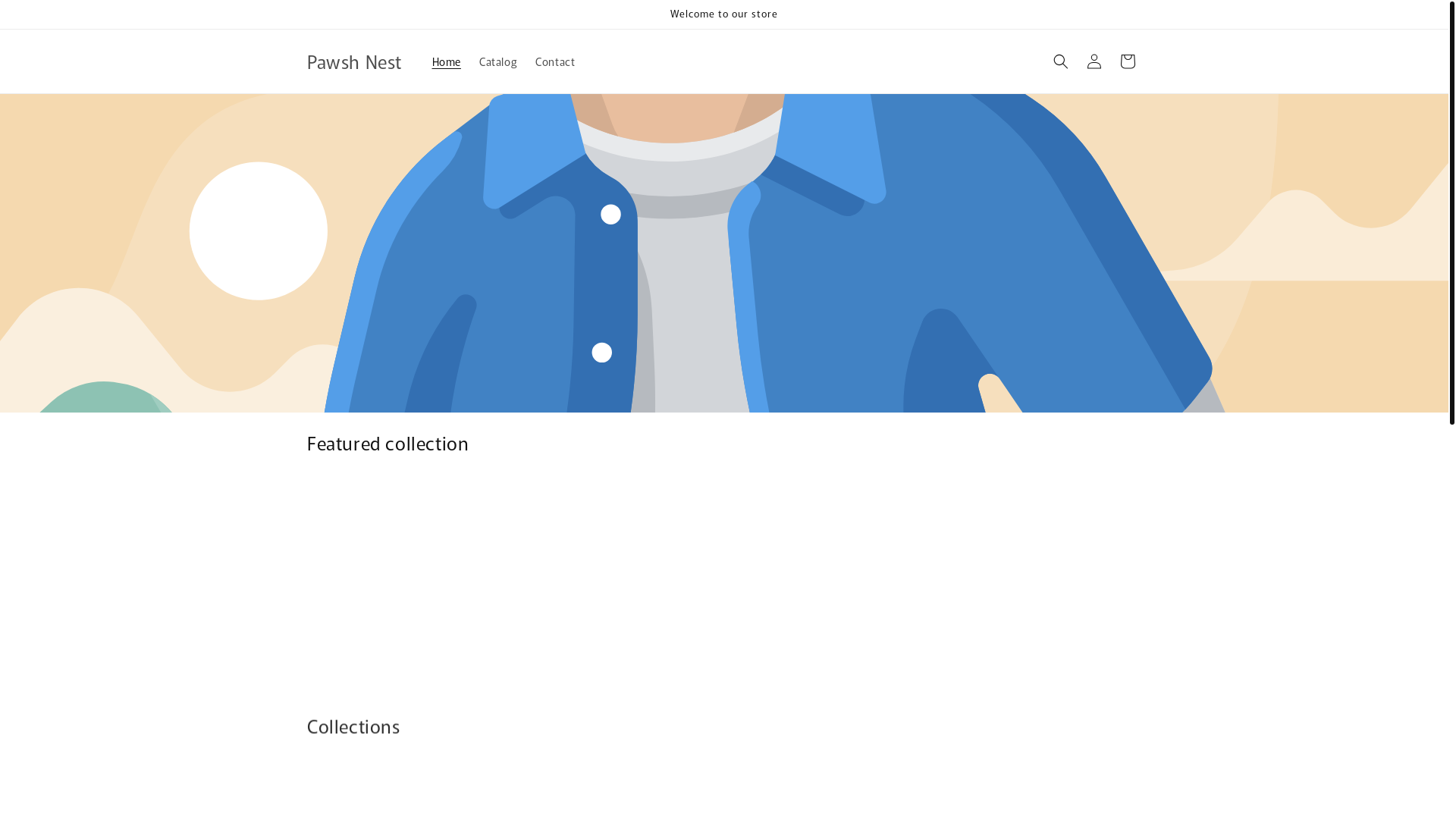website screenshot of https://pawshnest.com/