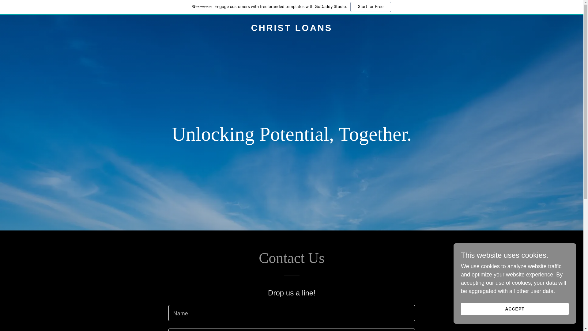 website screenshot of https://christloans.com/