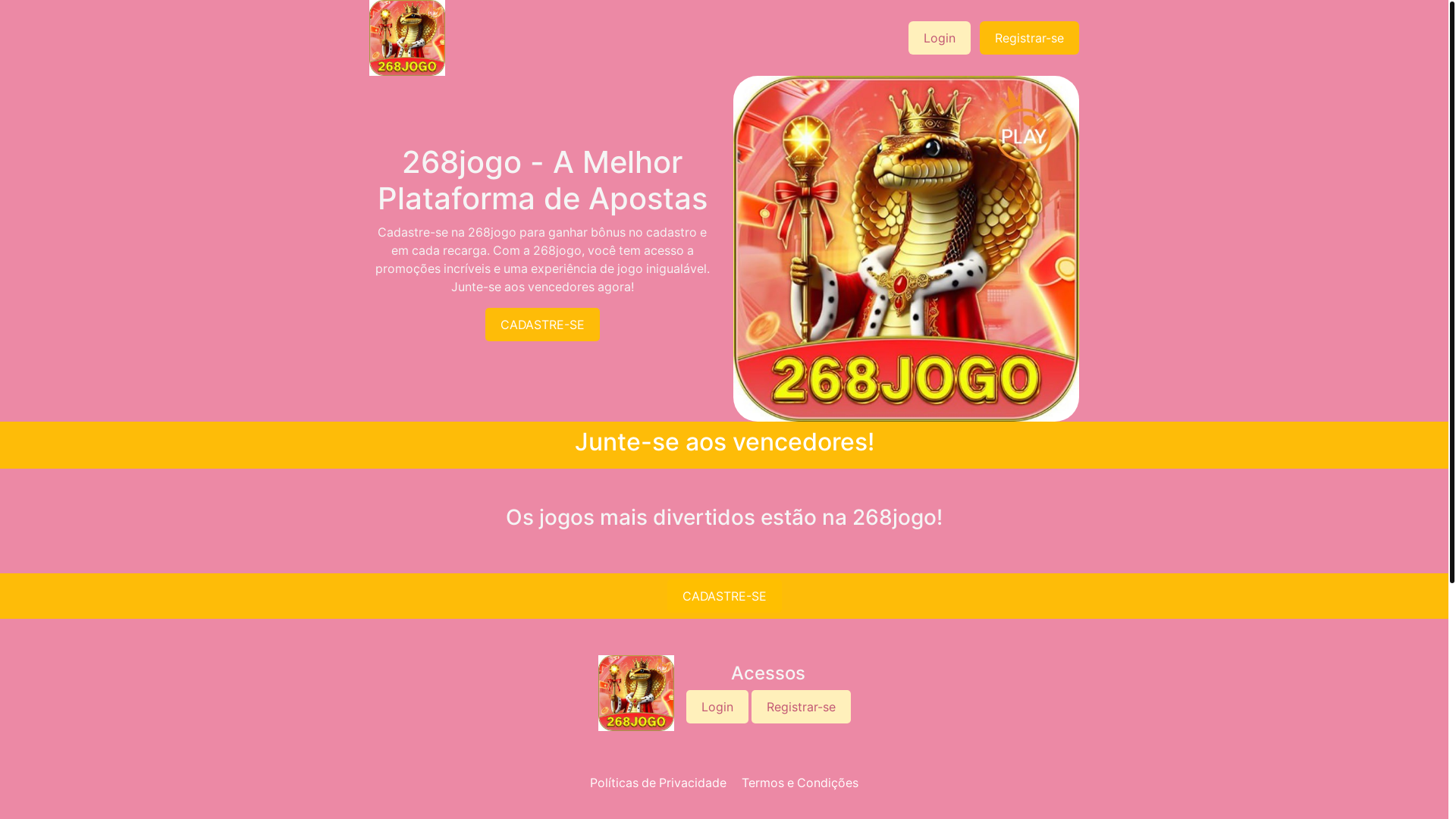website screenshot of https://268jogobetbr.com/