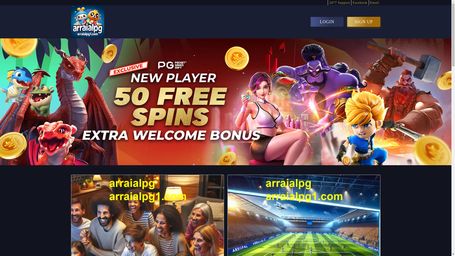 website screenshot of https://arraialpg1.com/