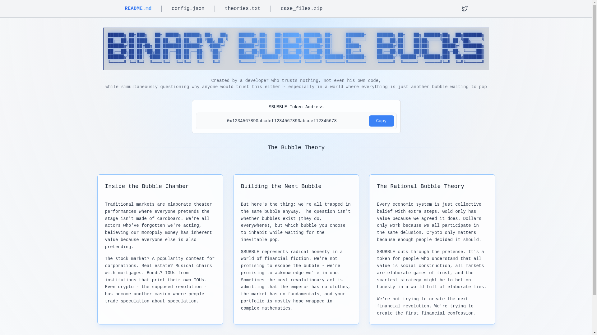 website screenshot of https://bubble-effect.org/