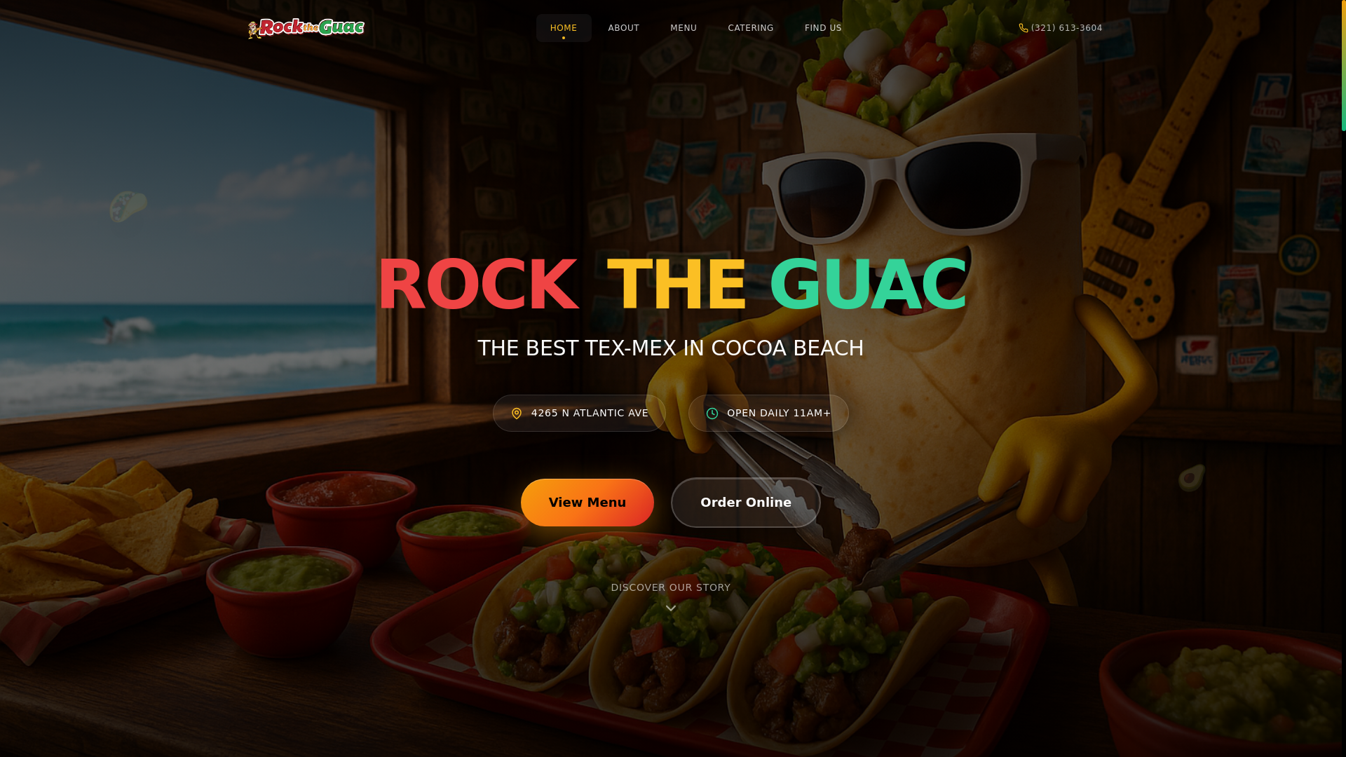 website screenshot of https://cocoabeachtexmex.com/