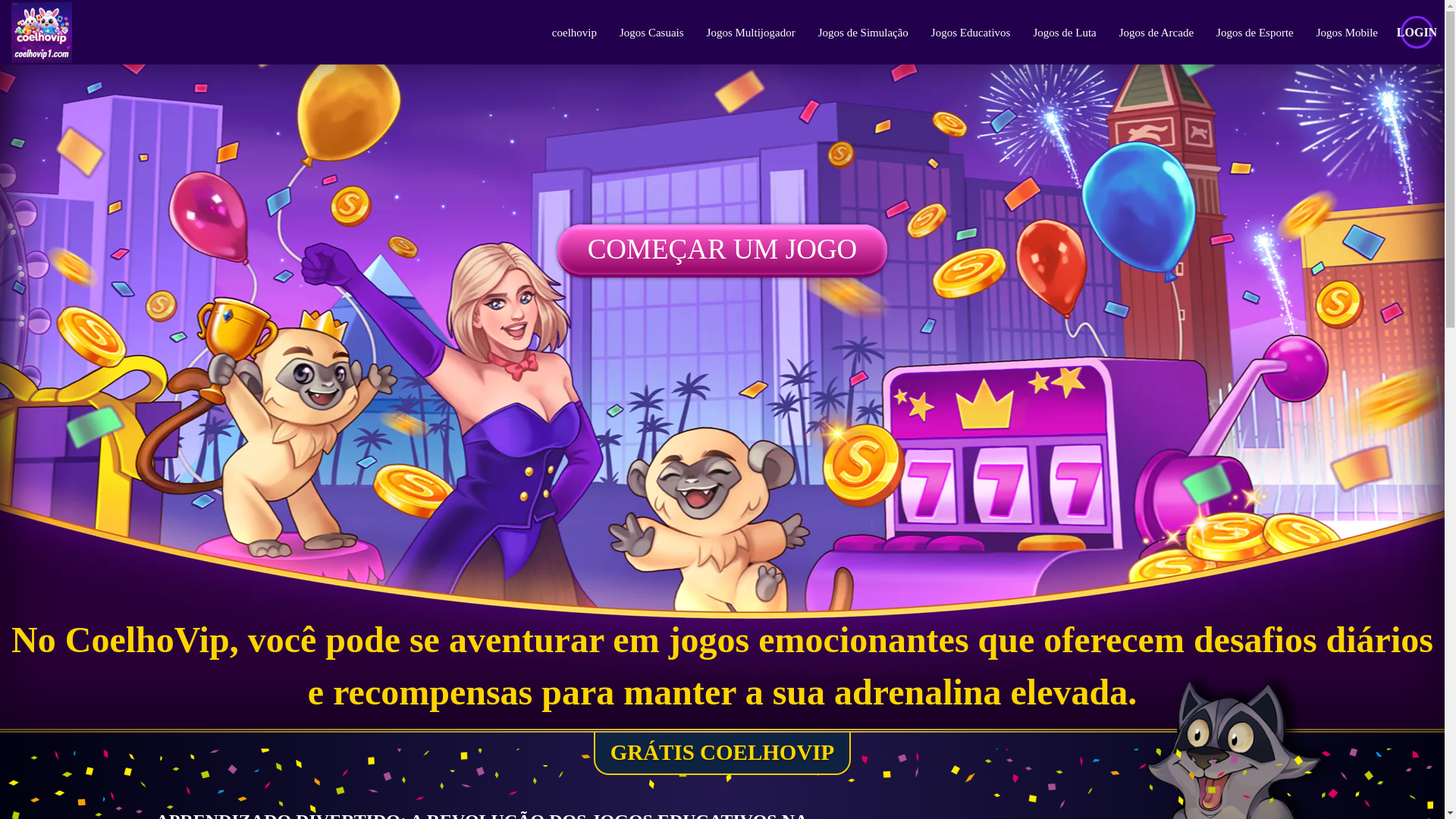 website screenshot of https://coelhovip1.com/