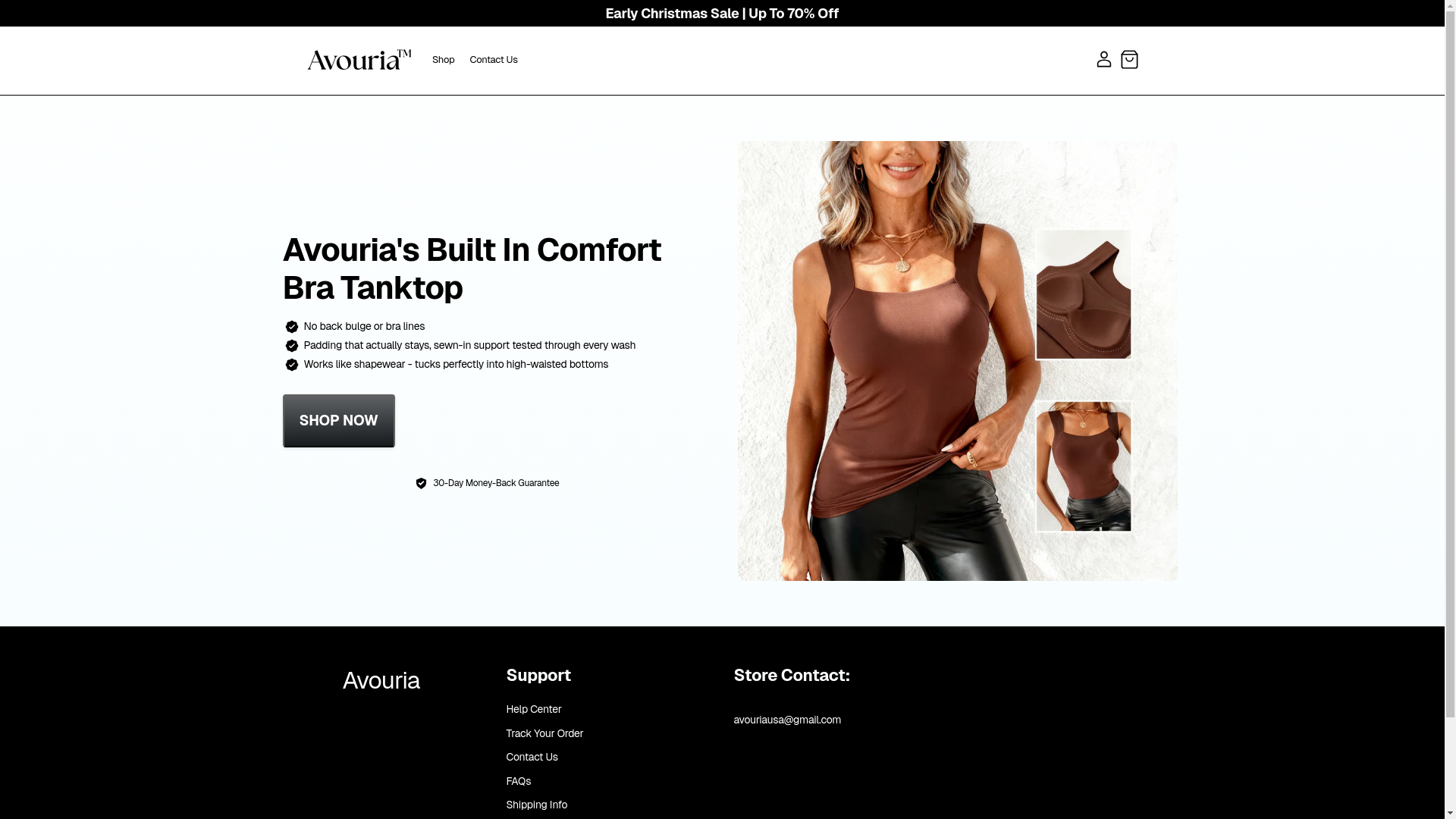 website screenshot of https://avouria.com/