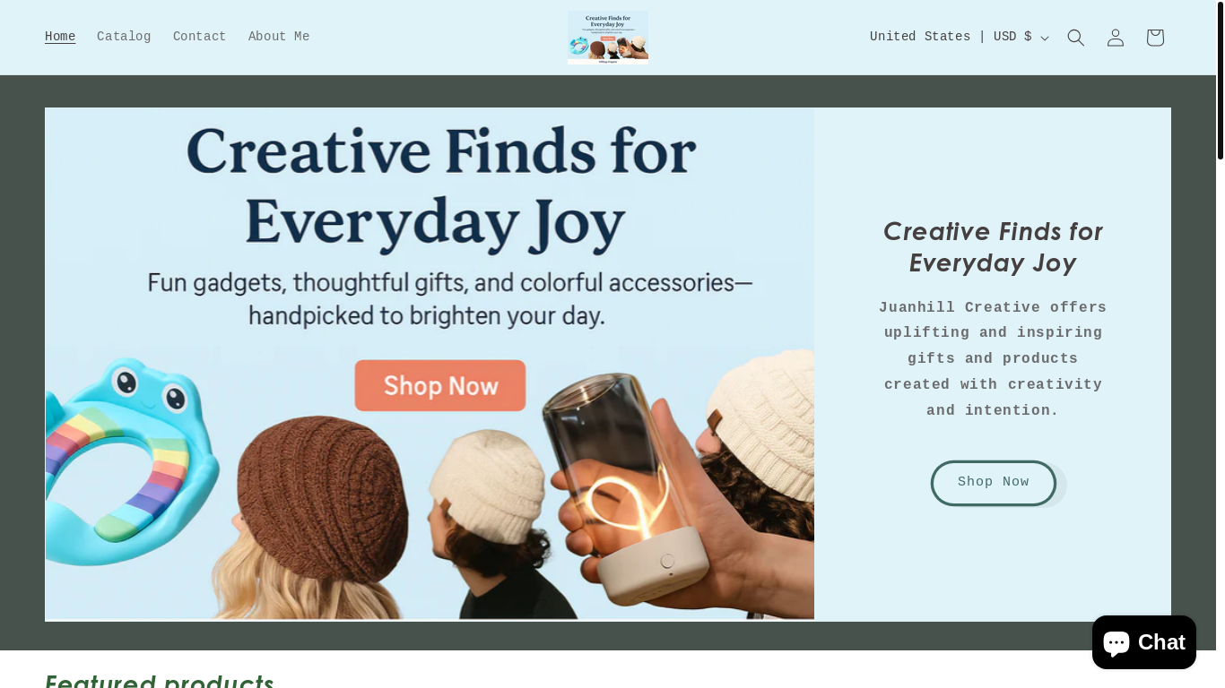 website screenshot of https://juanhillcreative.com/