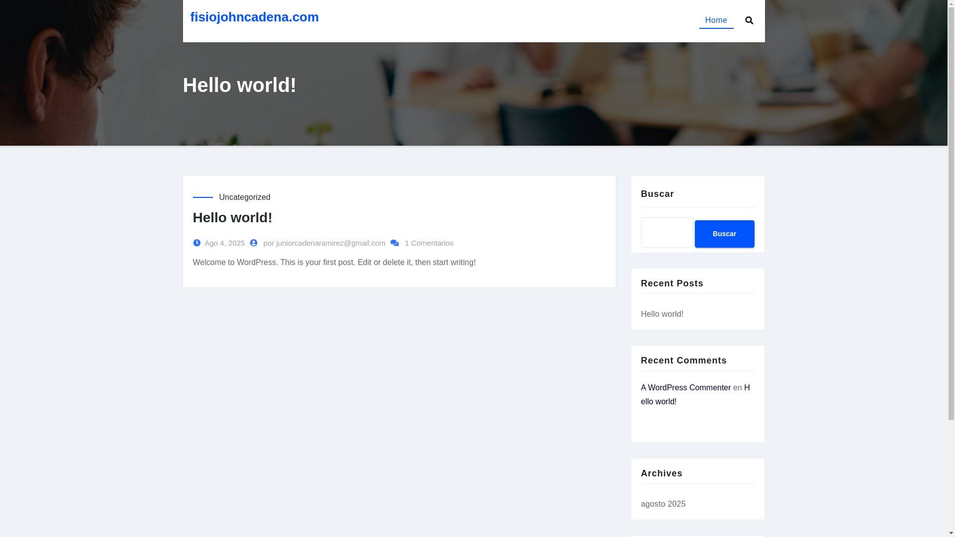website screenshot of https://fisiojohncadena.com/