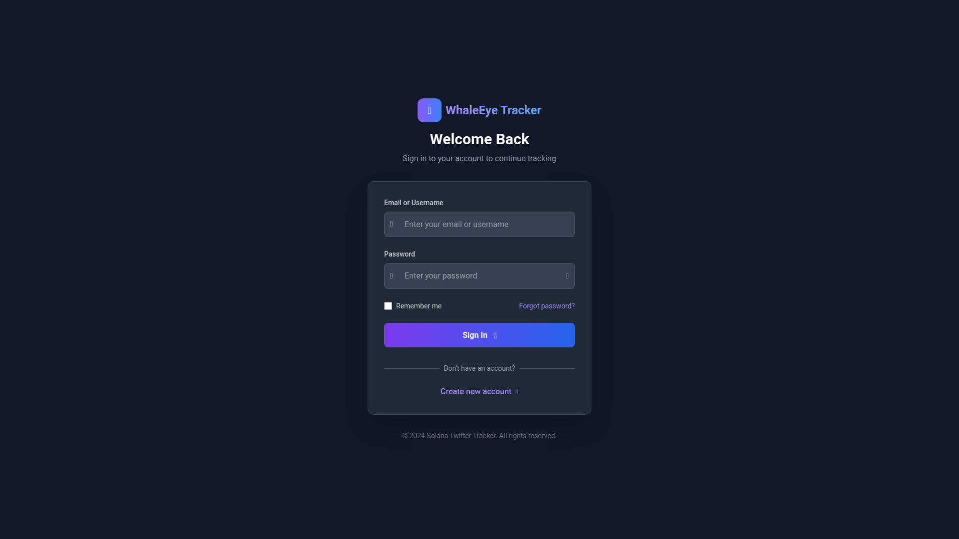 website screenshot of https://whaleeye.trade/