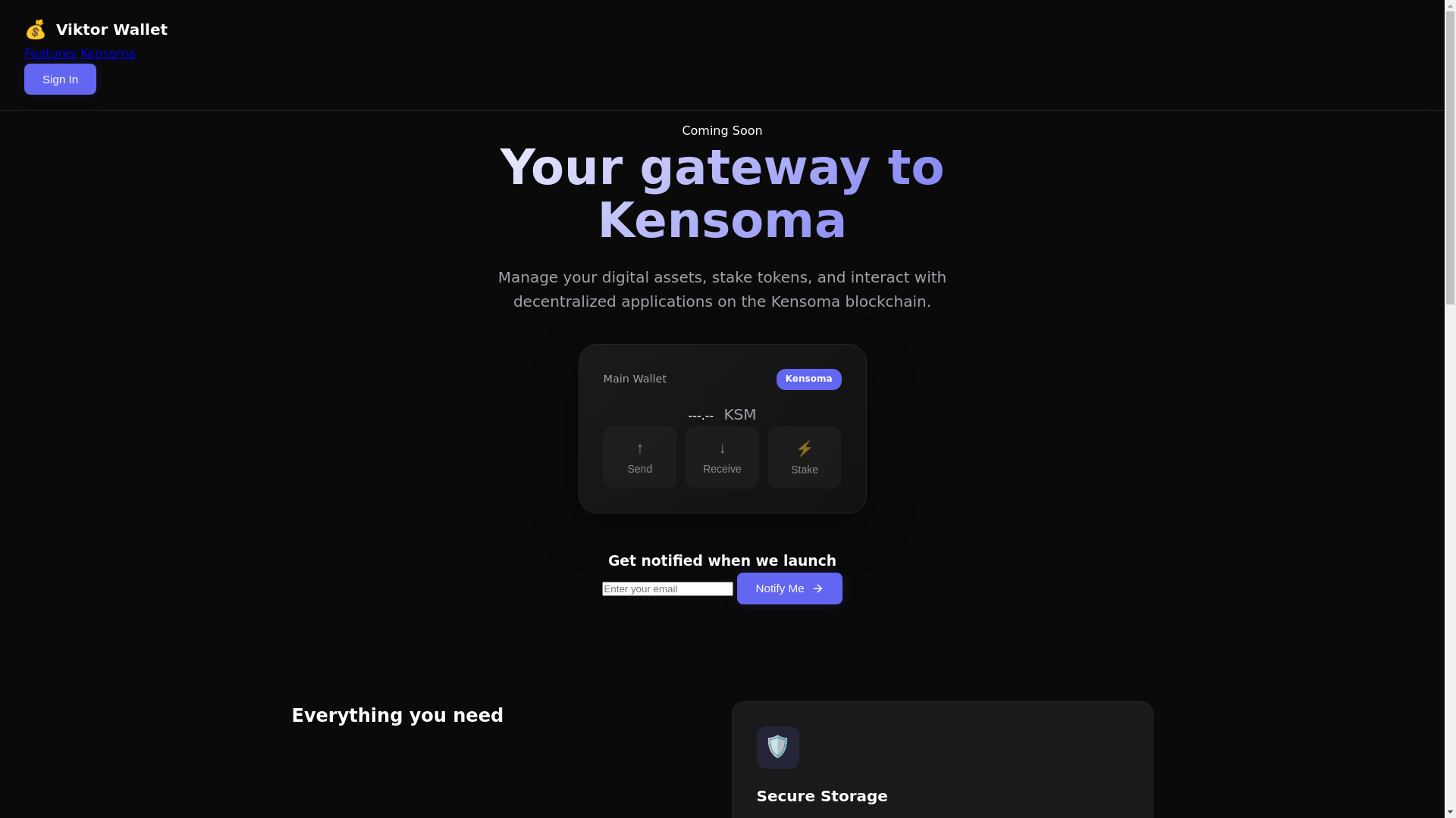 website screenshot of https://viktorwallet.com/