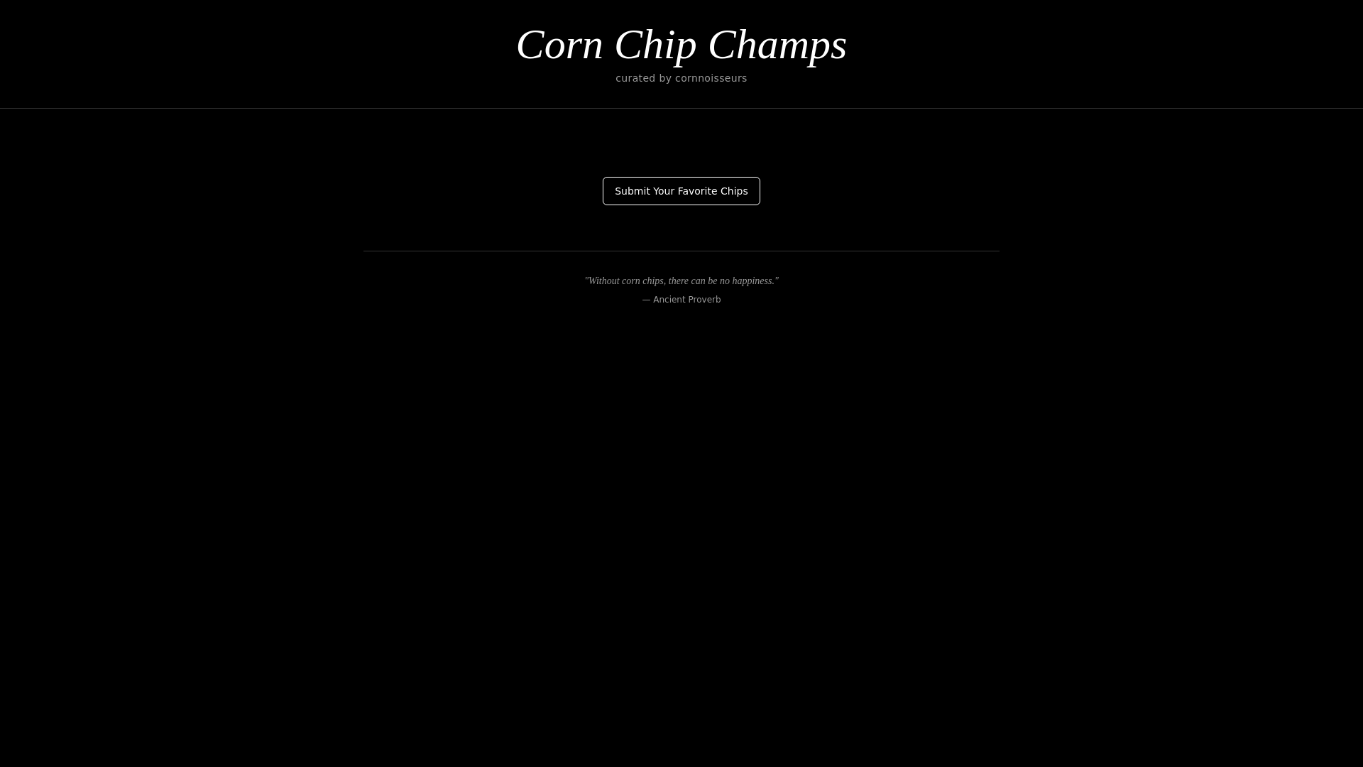 website screenshot of https://cornchipchamps.com/