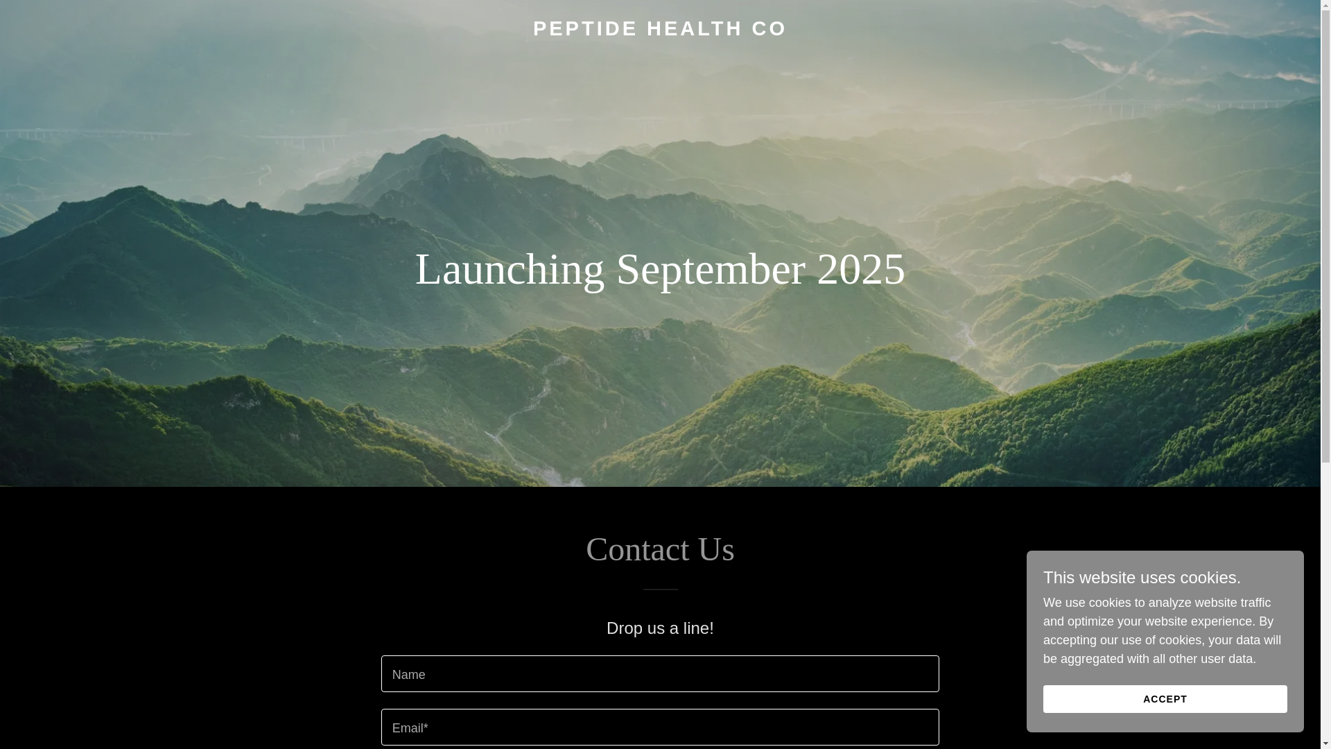 website screenshot of https://peptidehealth.co/