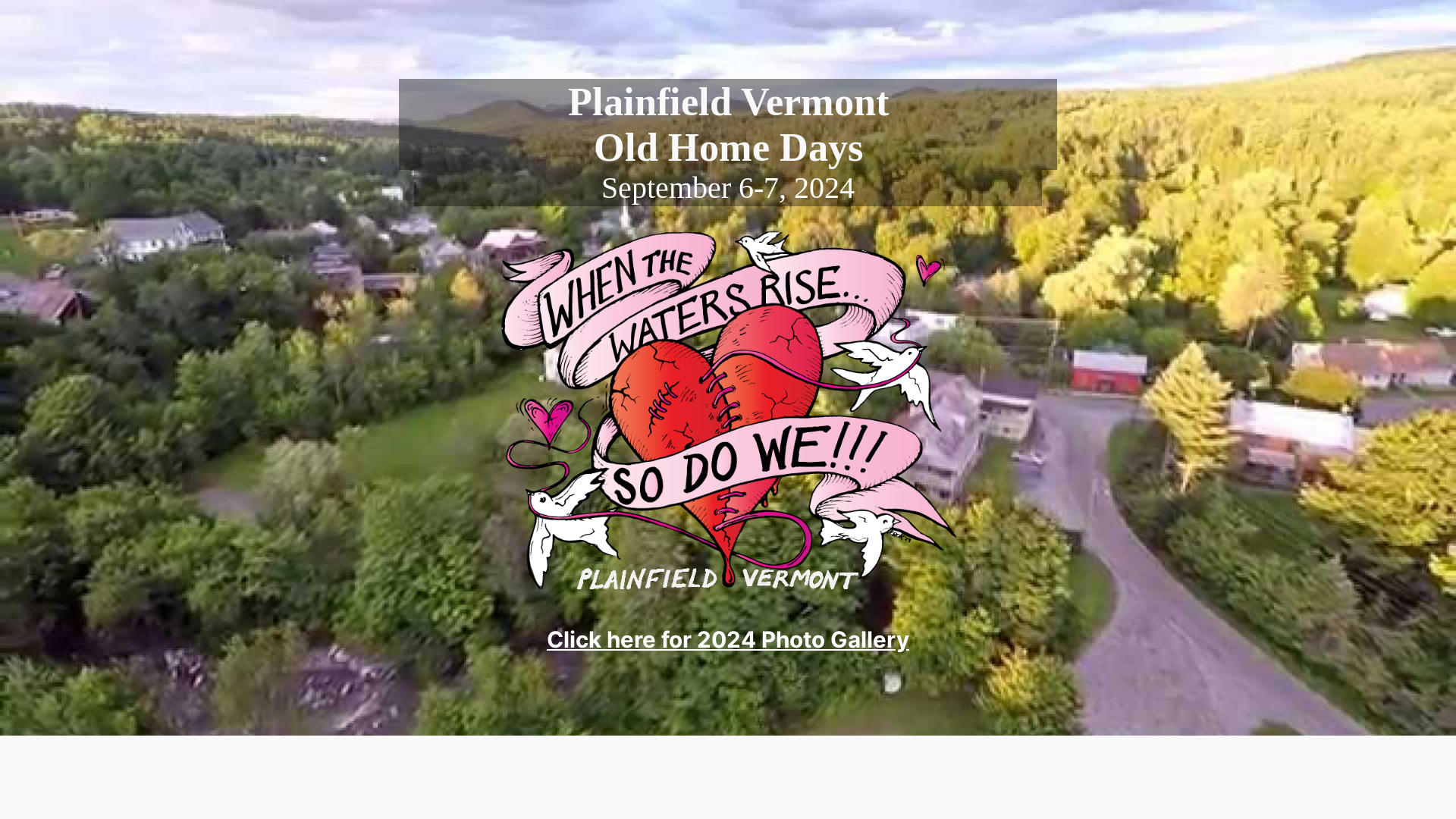 website screenshot of https://plainfieldhomedays.com/