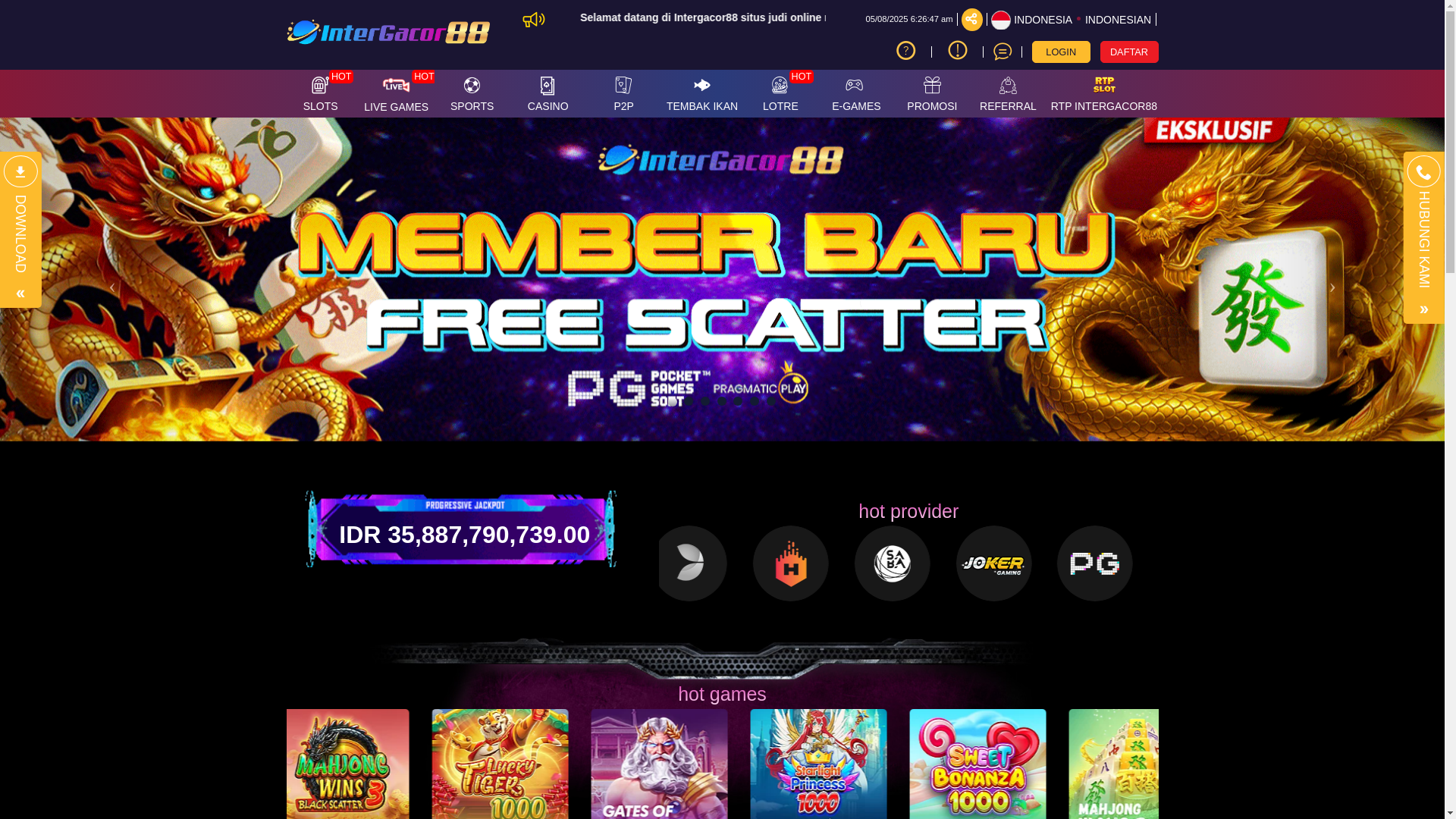 website screenshot of https://intergacor88regis.com/