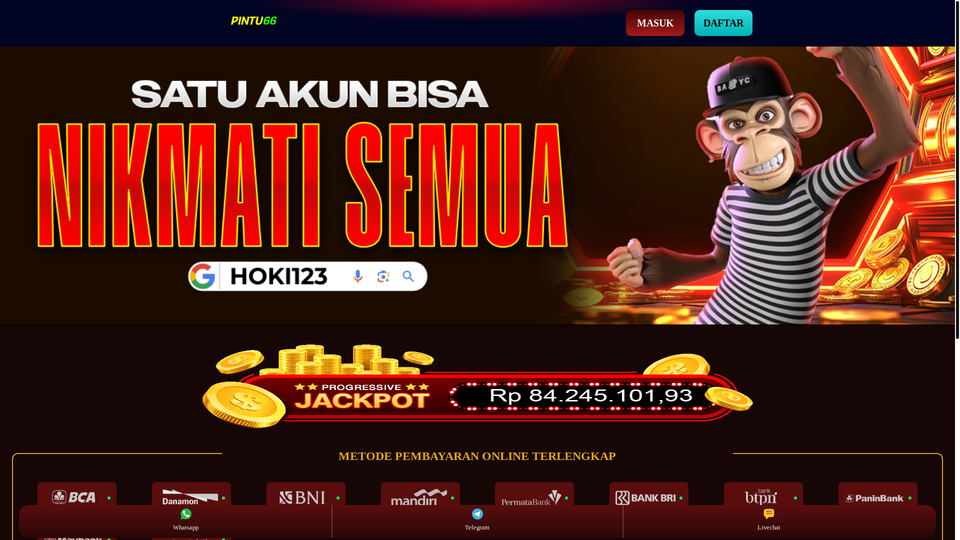 website screenshot of https://pintu66.com/