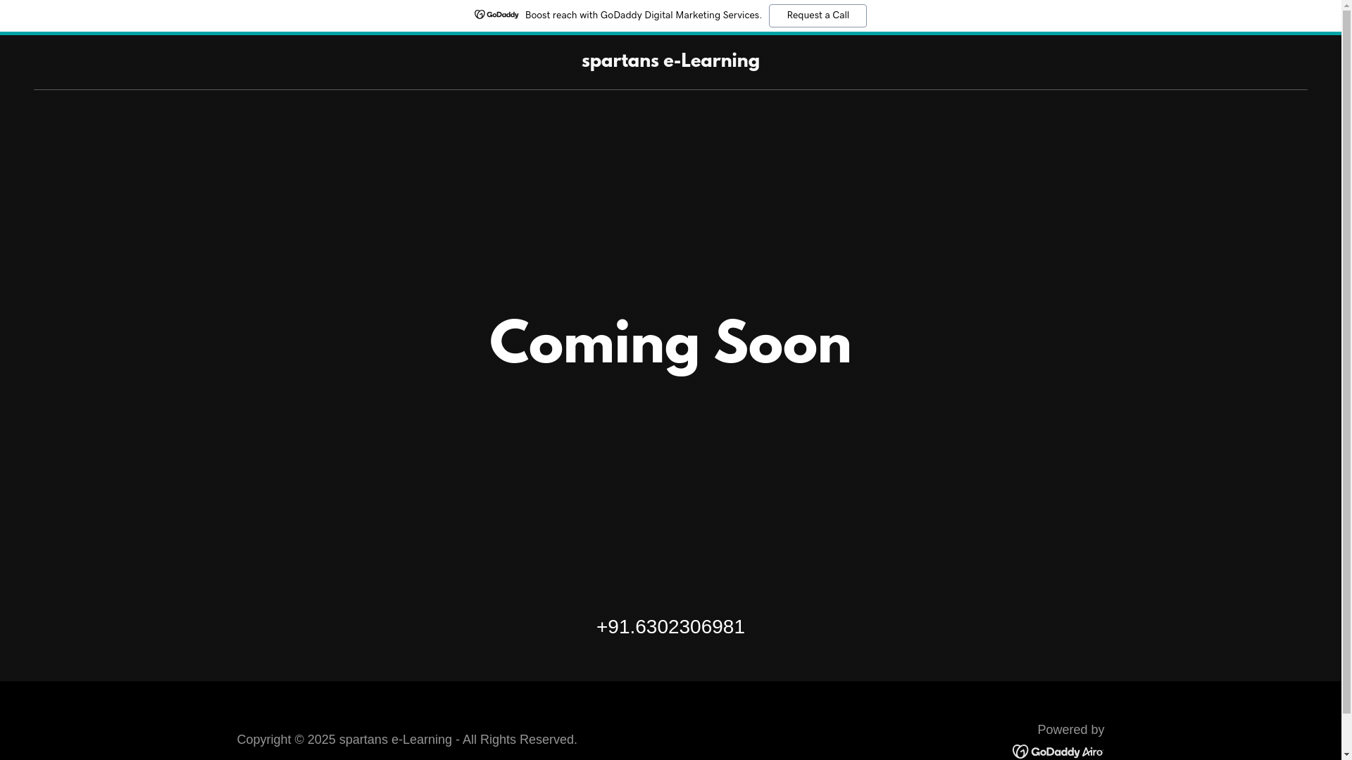 website screenshot of https://spartanselearning.in/