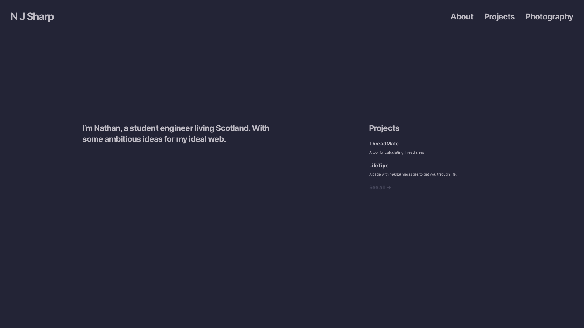 website screenshot of https://nathan-sharp.pages.dev/