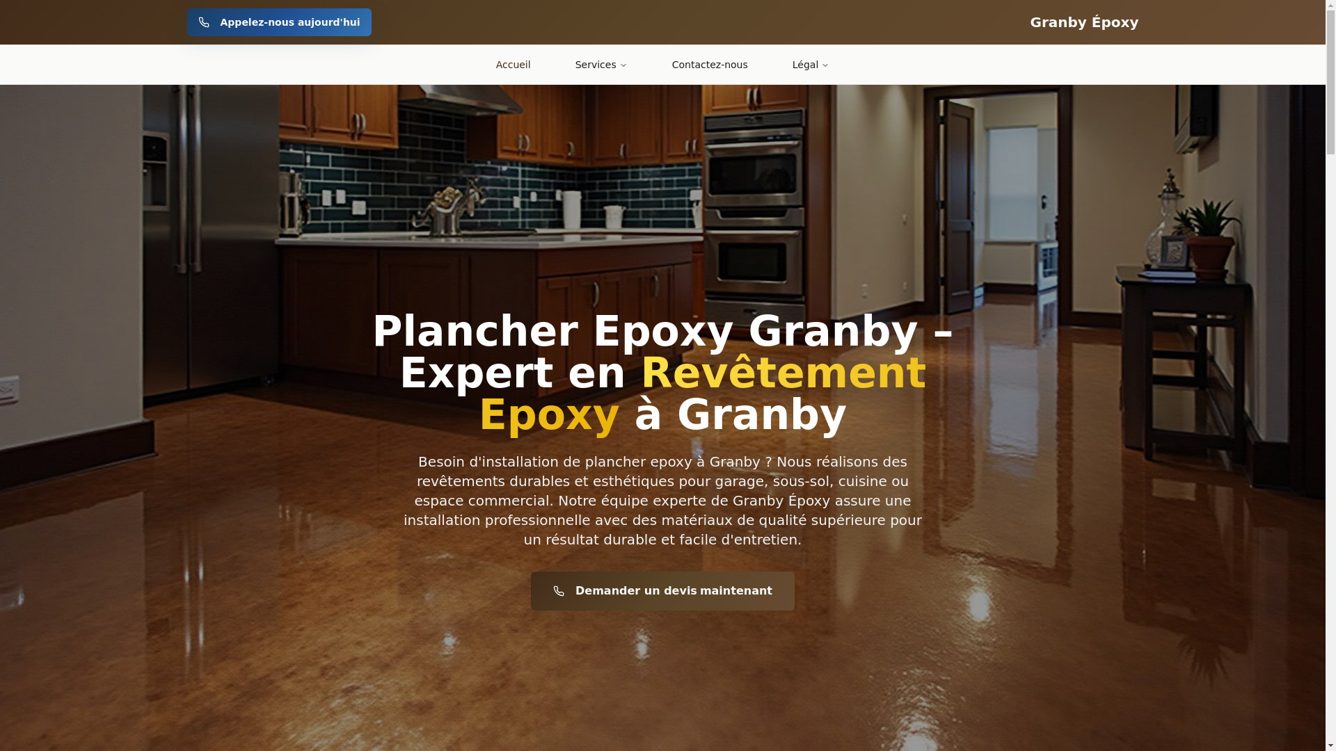 website screenshot of https://granbyepoxy.ca/