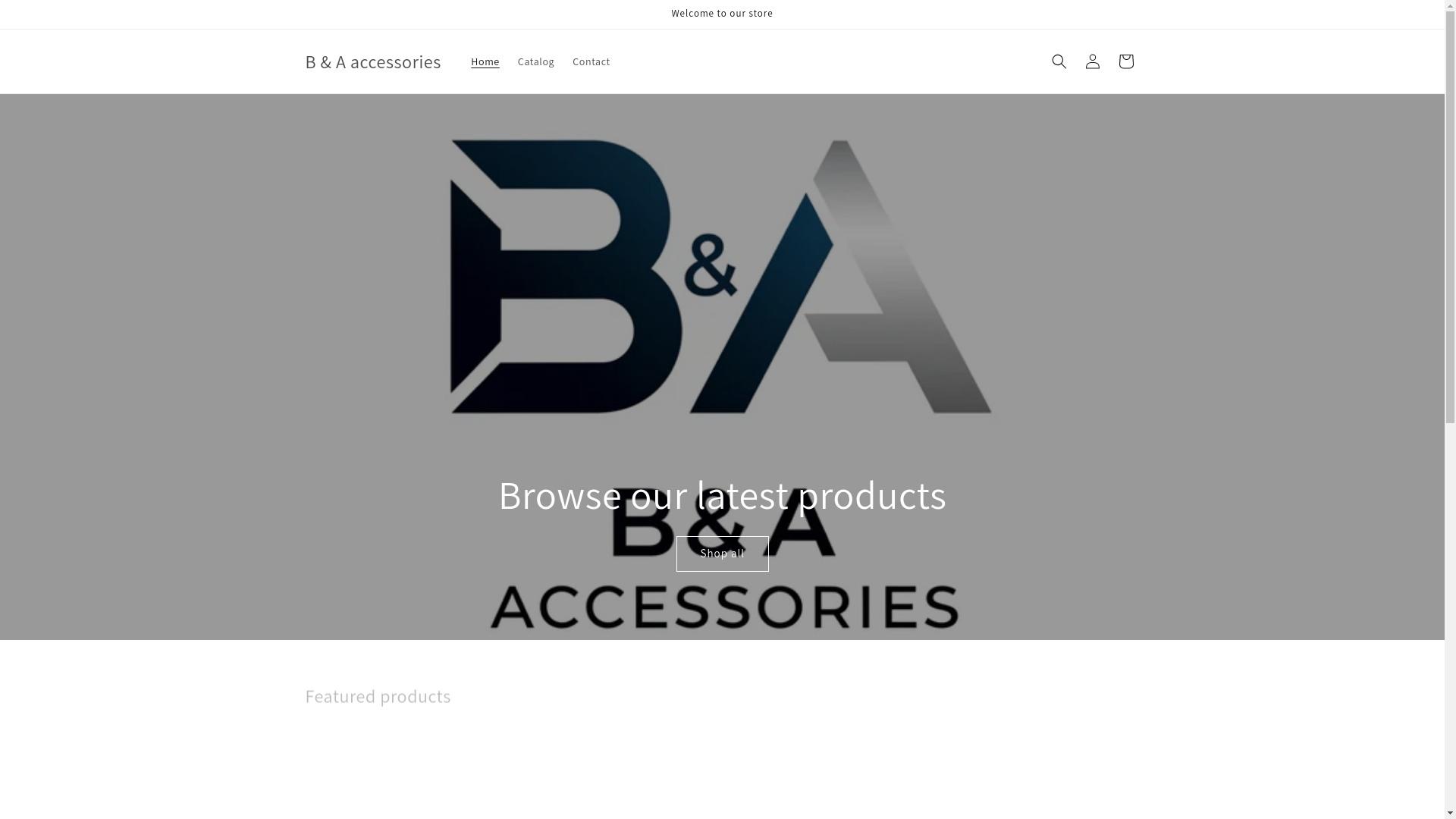website screenshot of https://baaccessories.online/