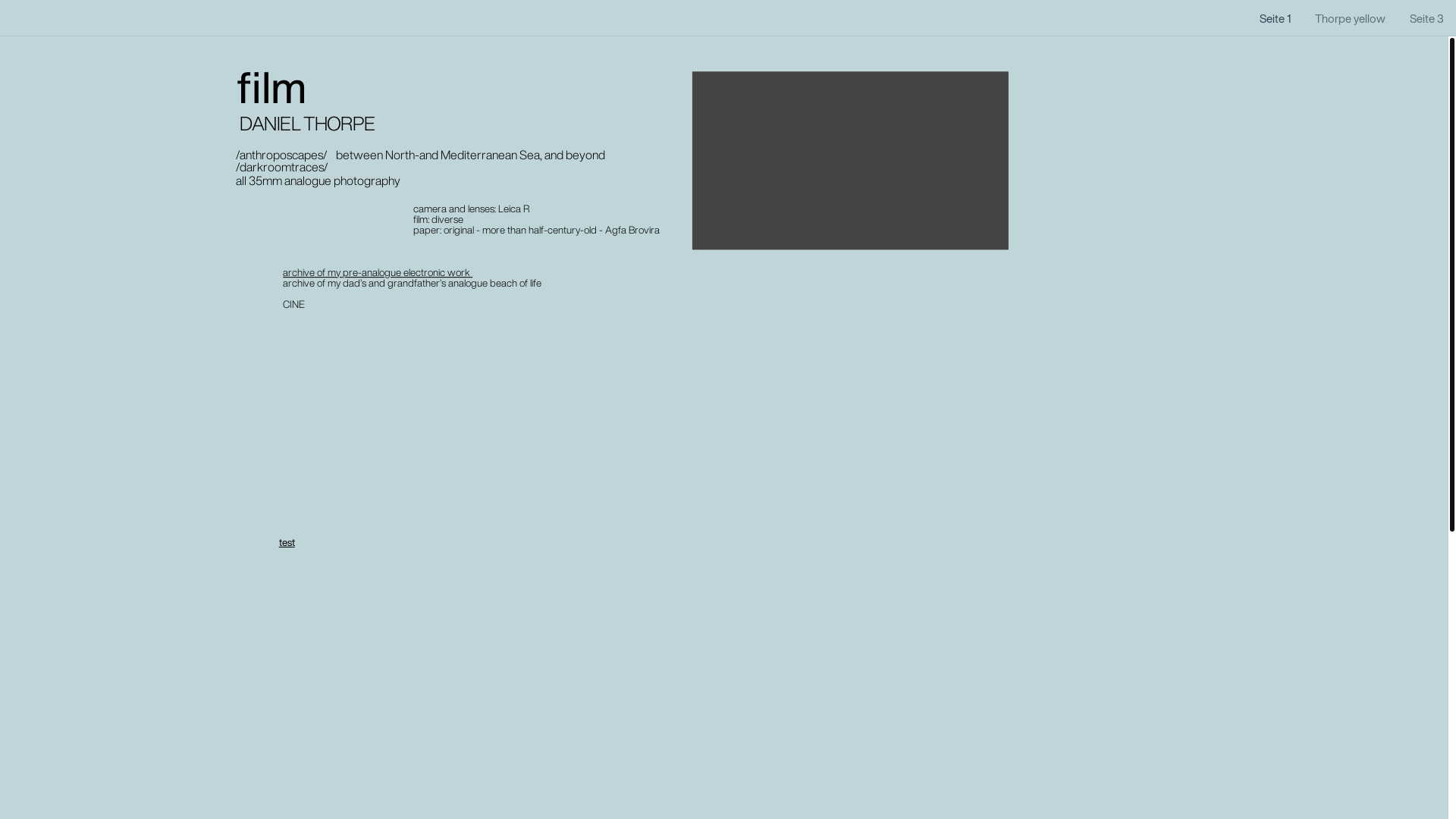 website screenshot of https://danielthorpe.net/