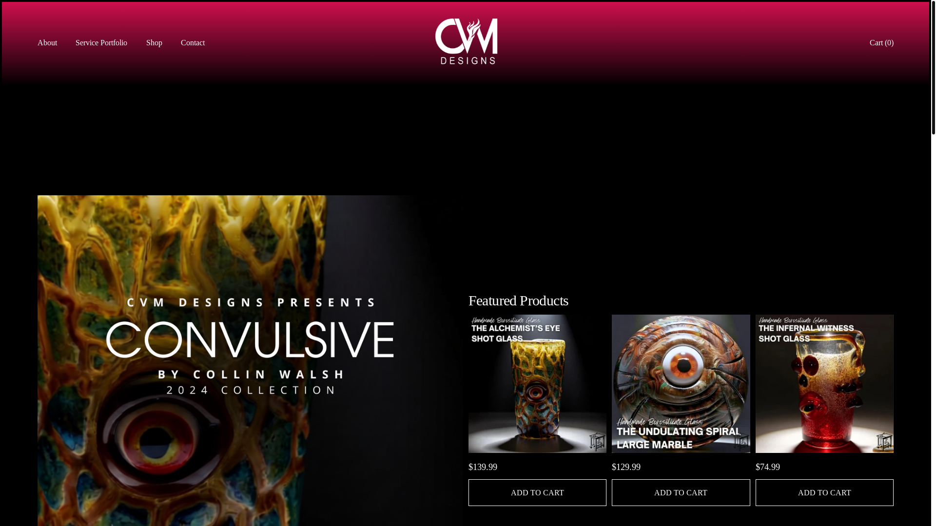 website screenshot of https://cvmdesigns.ca/