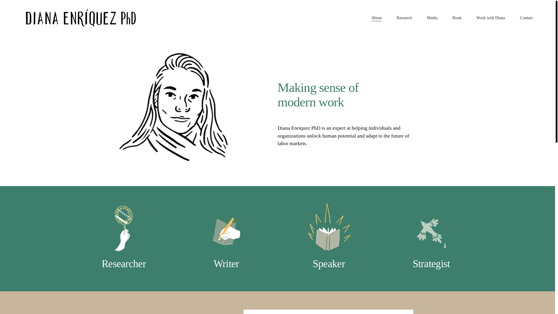 website screenshot of https://diana-enriquez.com/