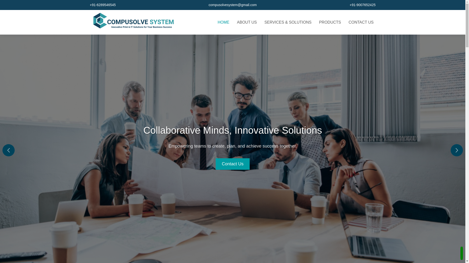 website screenshot of https://compusolvesystem.co.in/