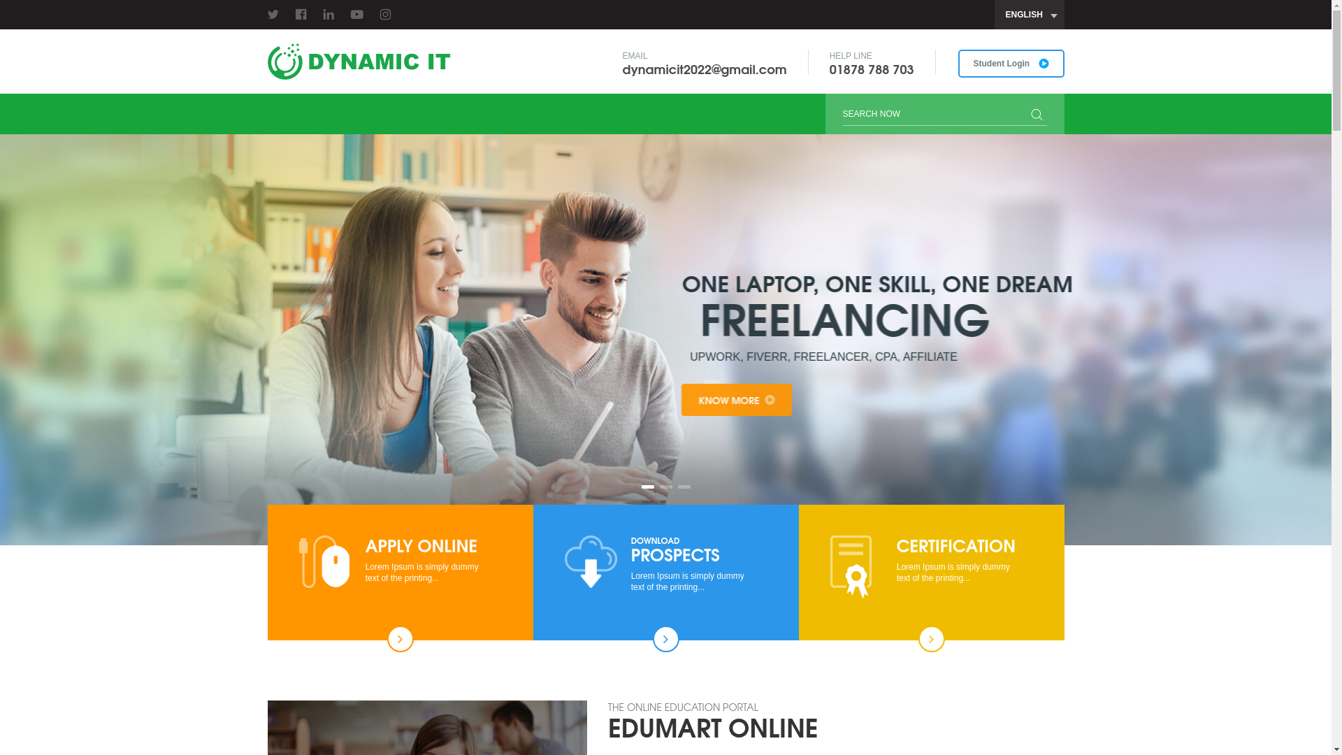 website screenshot of https://dynamicit24.com/