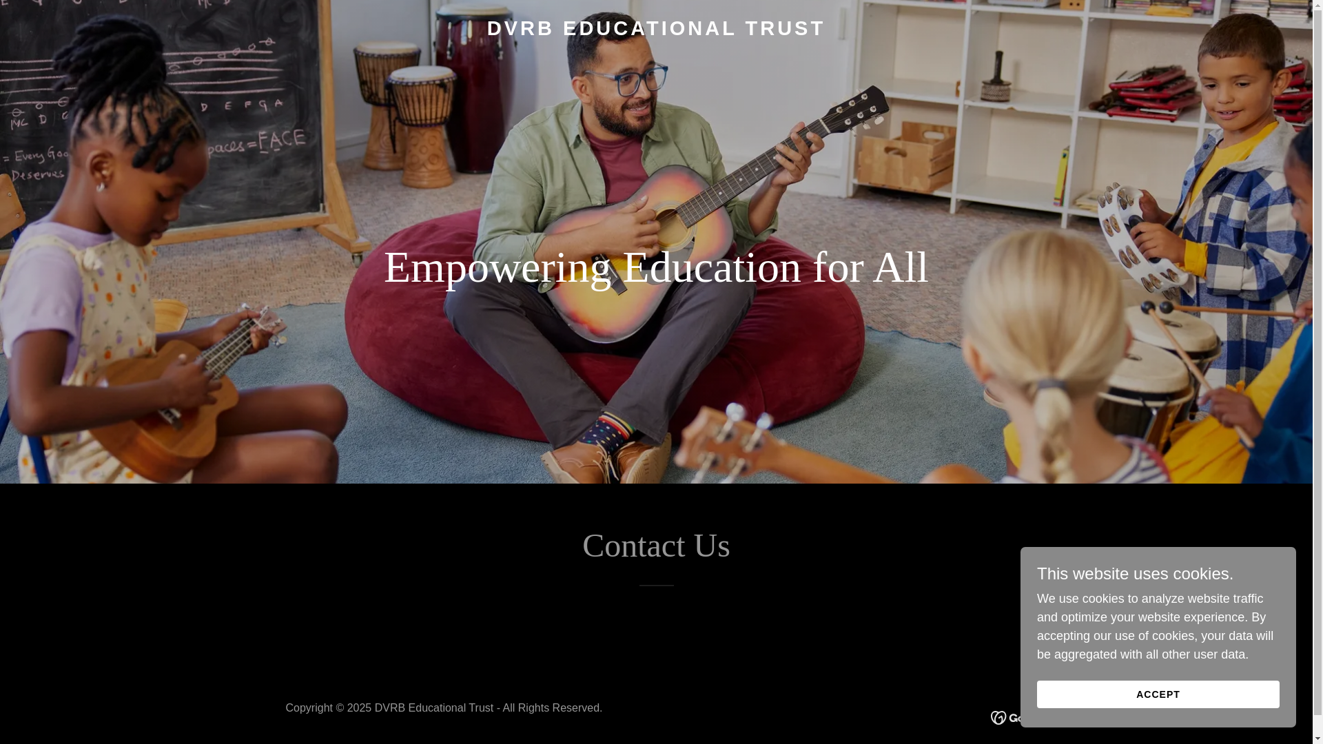 website screenshot of https://dvrbeducationaltrust.org/