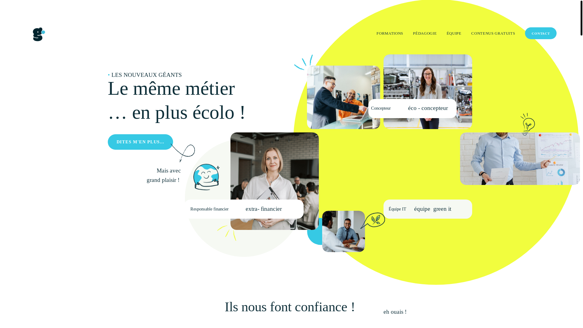 website screenshot of https://meetlesnouveauxgeants.com/