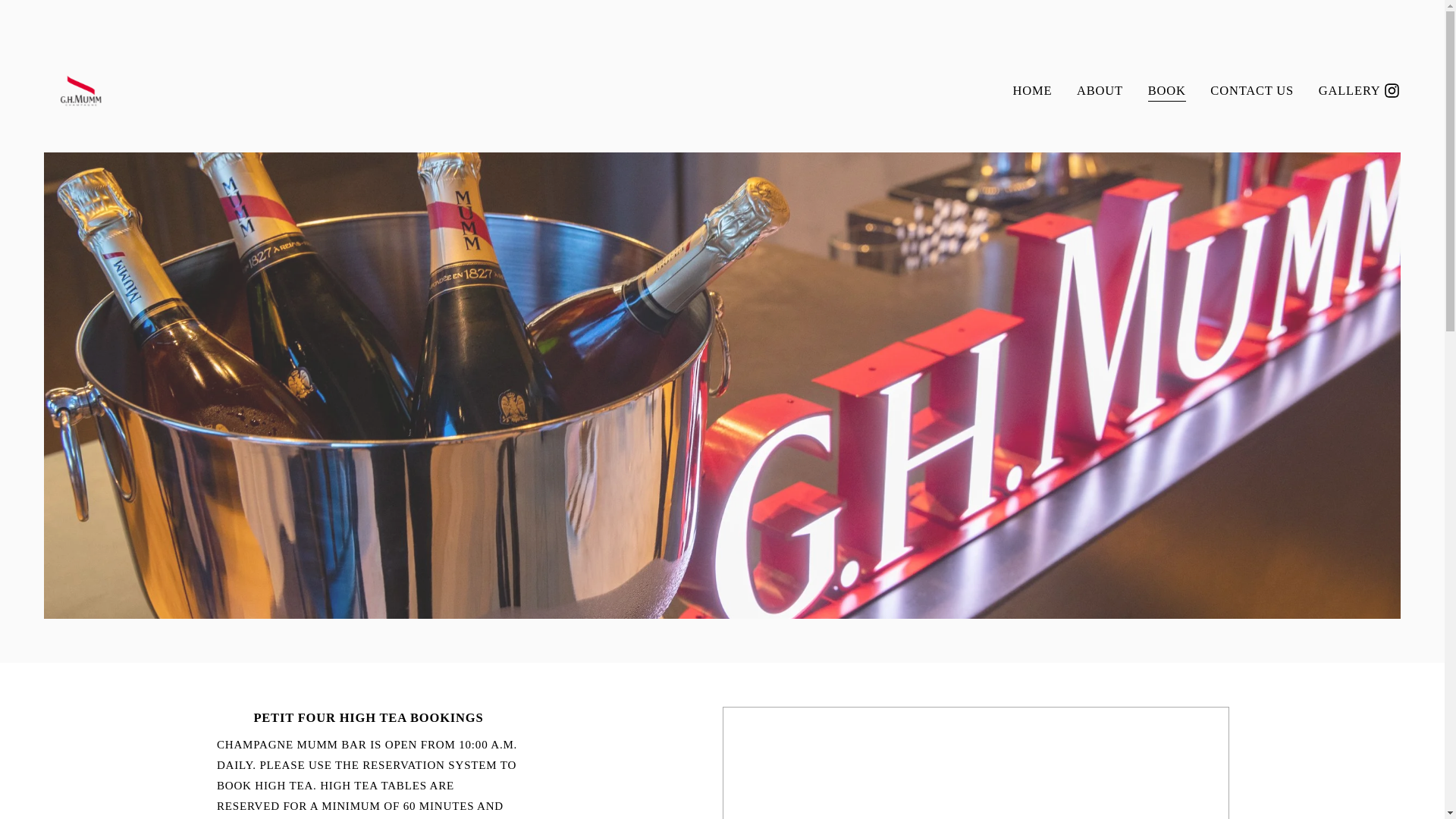 website screenshot of https://champagnemummbar.au/