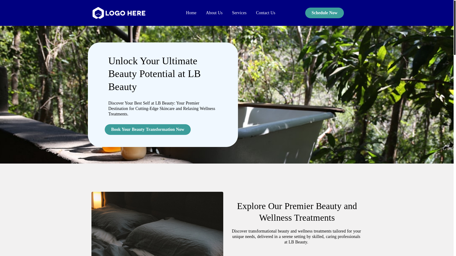 website screenshot of https://lbbeautyllc.com/