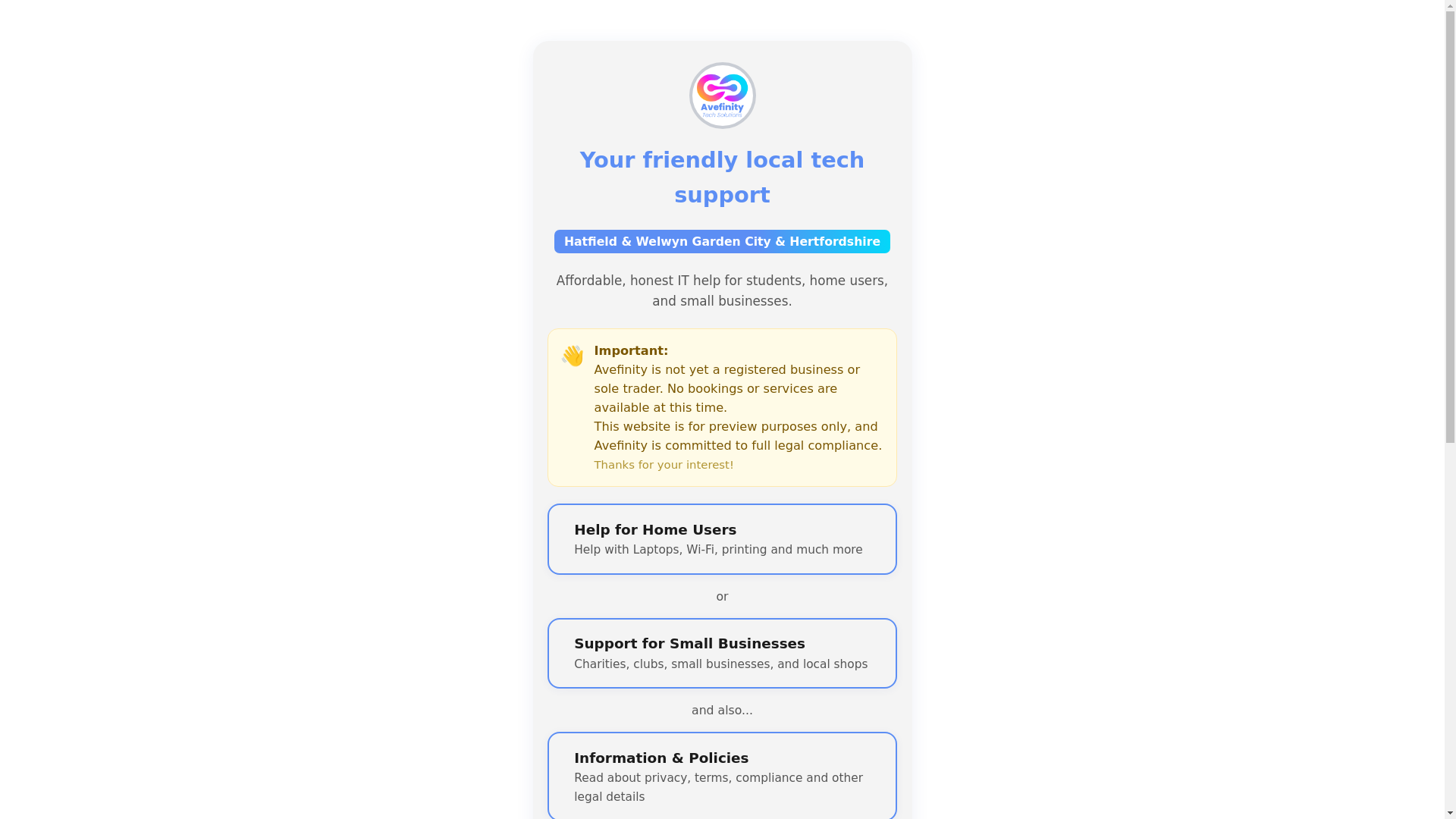 website screenshot of https://avfn.co.uk/
