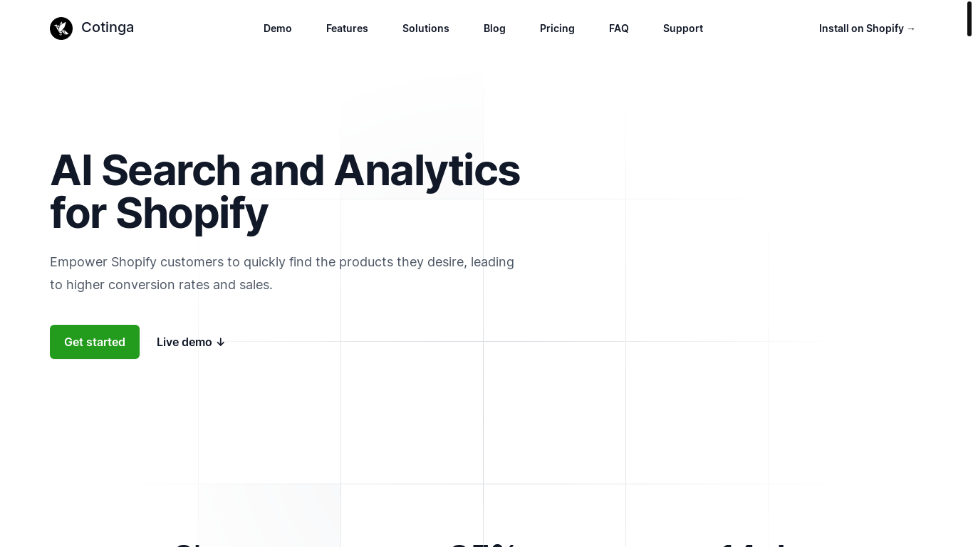 website screenshot of https://usecotinga.com/
