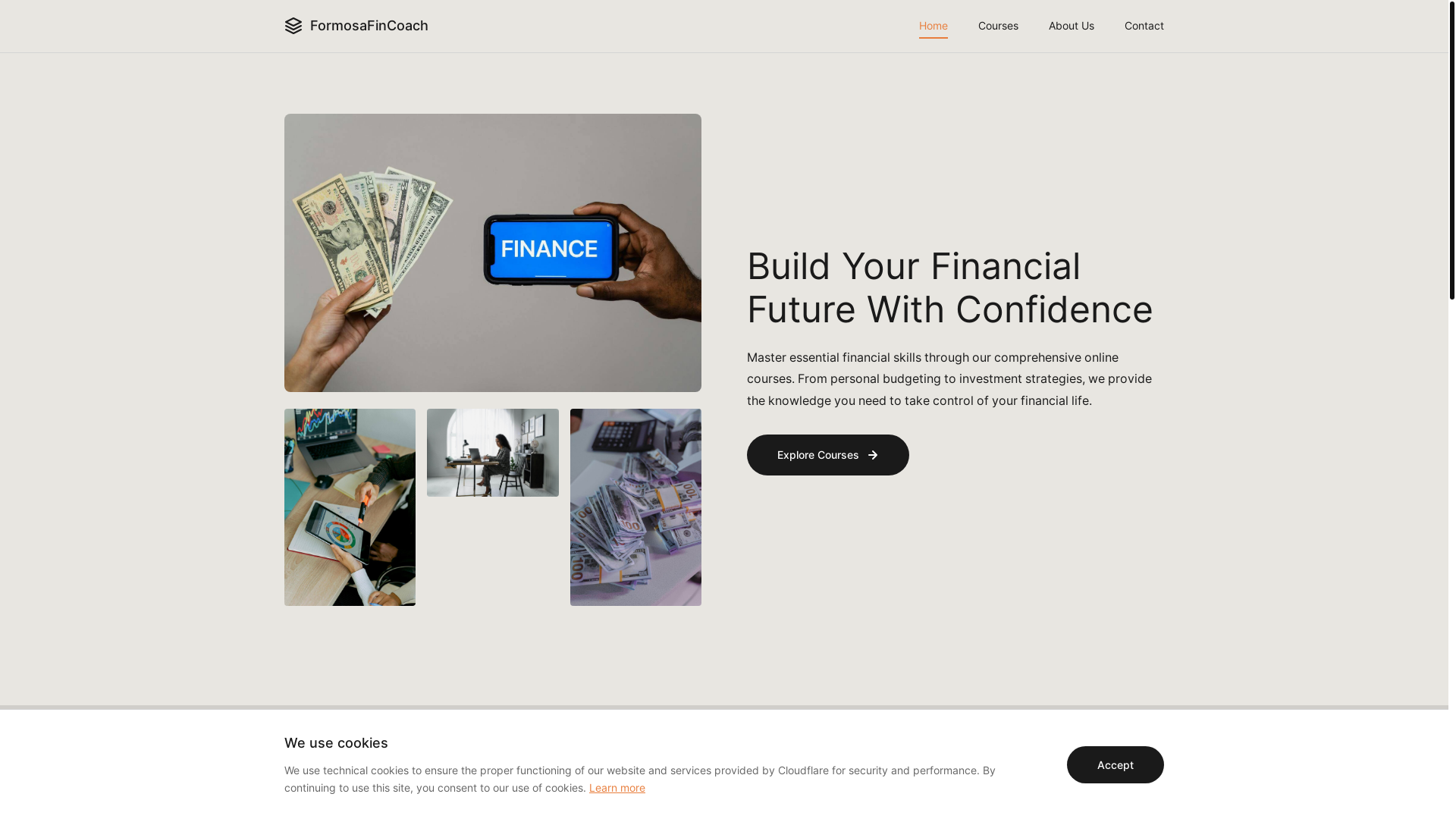 website screenshot of https://formosafincoach.com/
