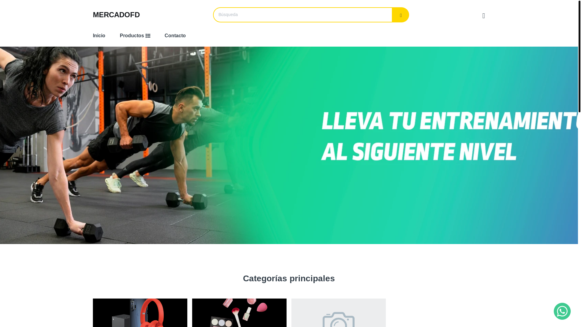 website screenshot of https://mercadofd.online/