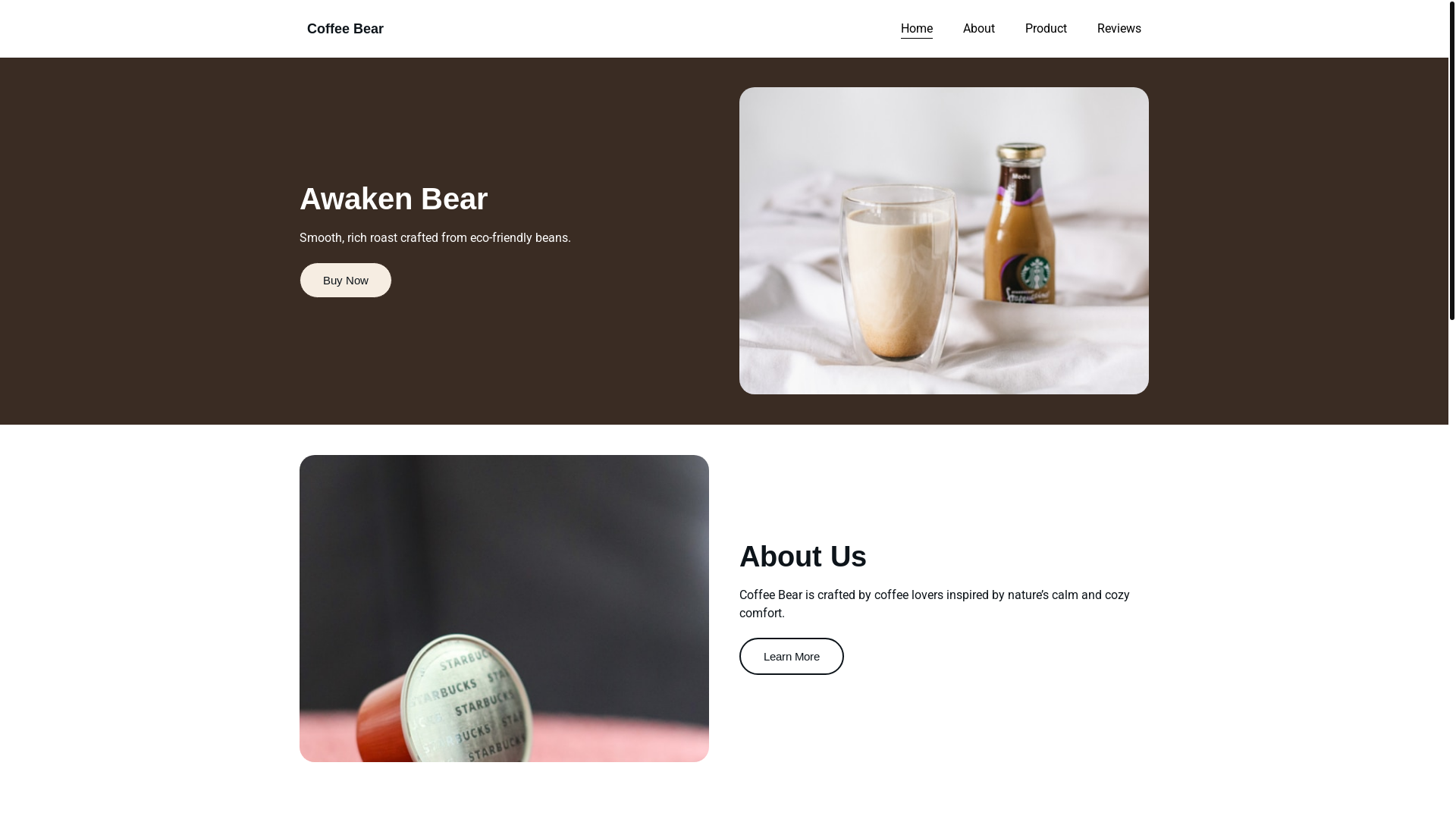 website screenshot of https://coffeebear.store/