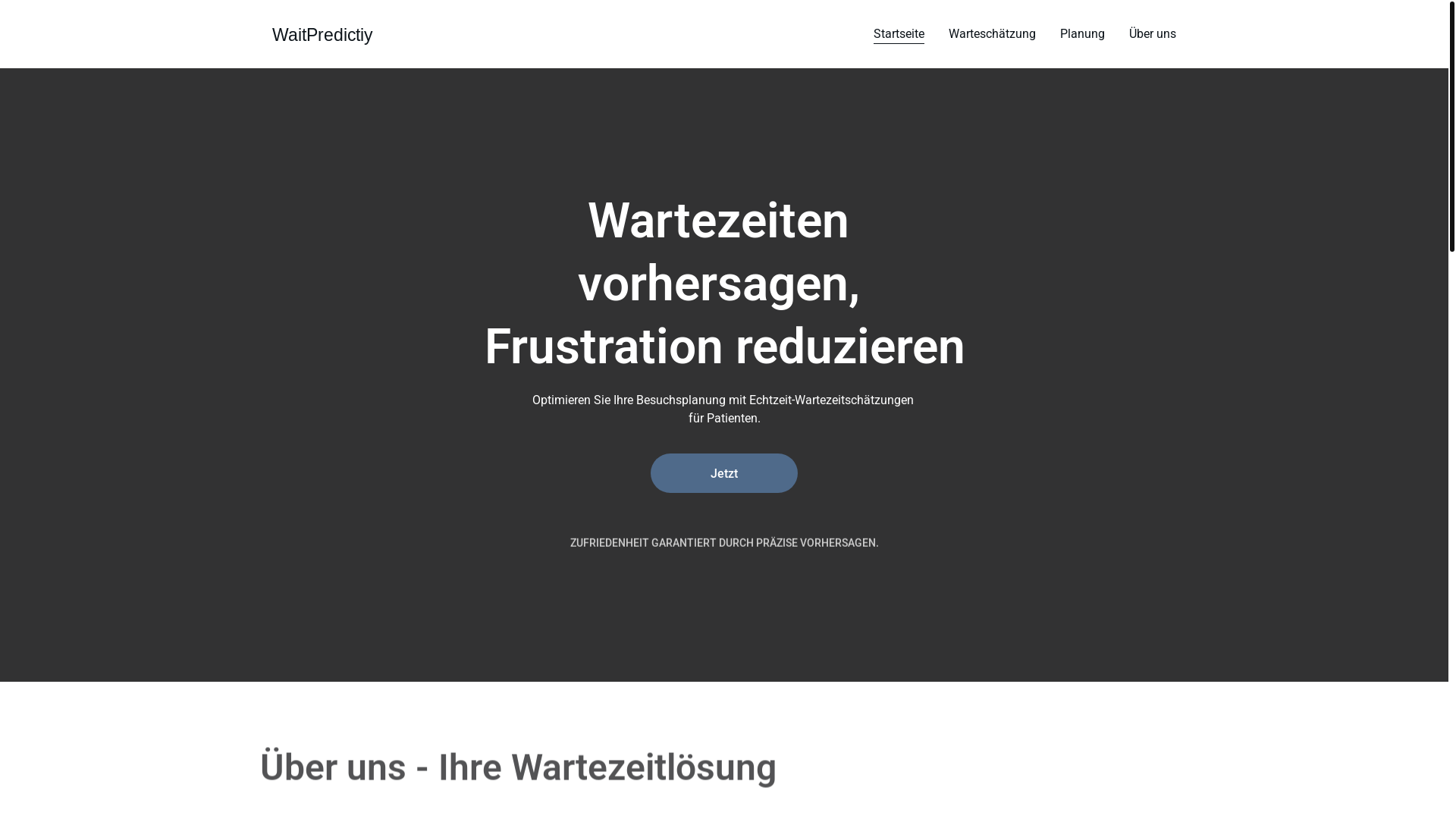 website screenshot of https://waitpredictiy.digital/