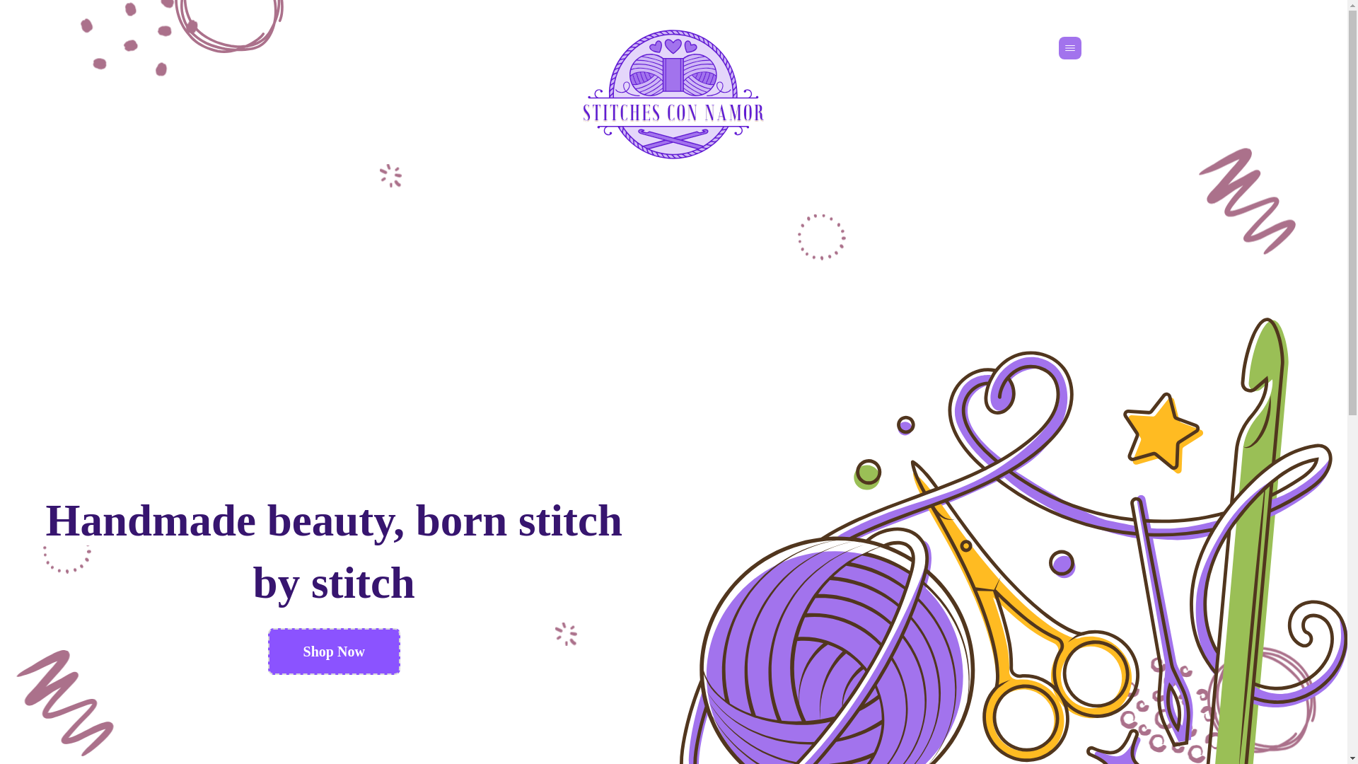 website screenshot of https://stitchesconnamor.com/