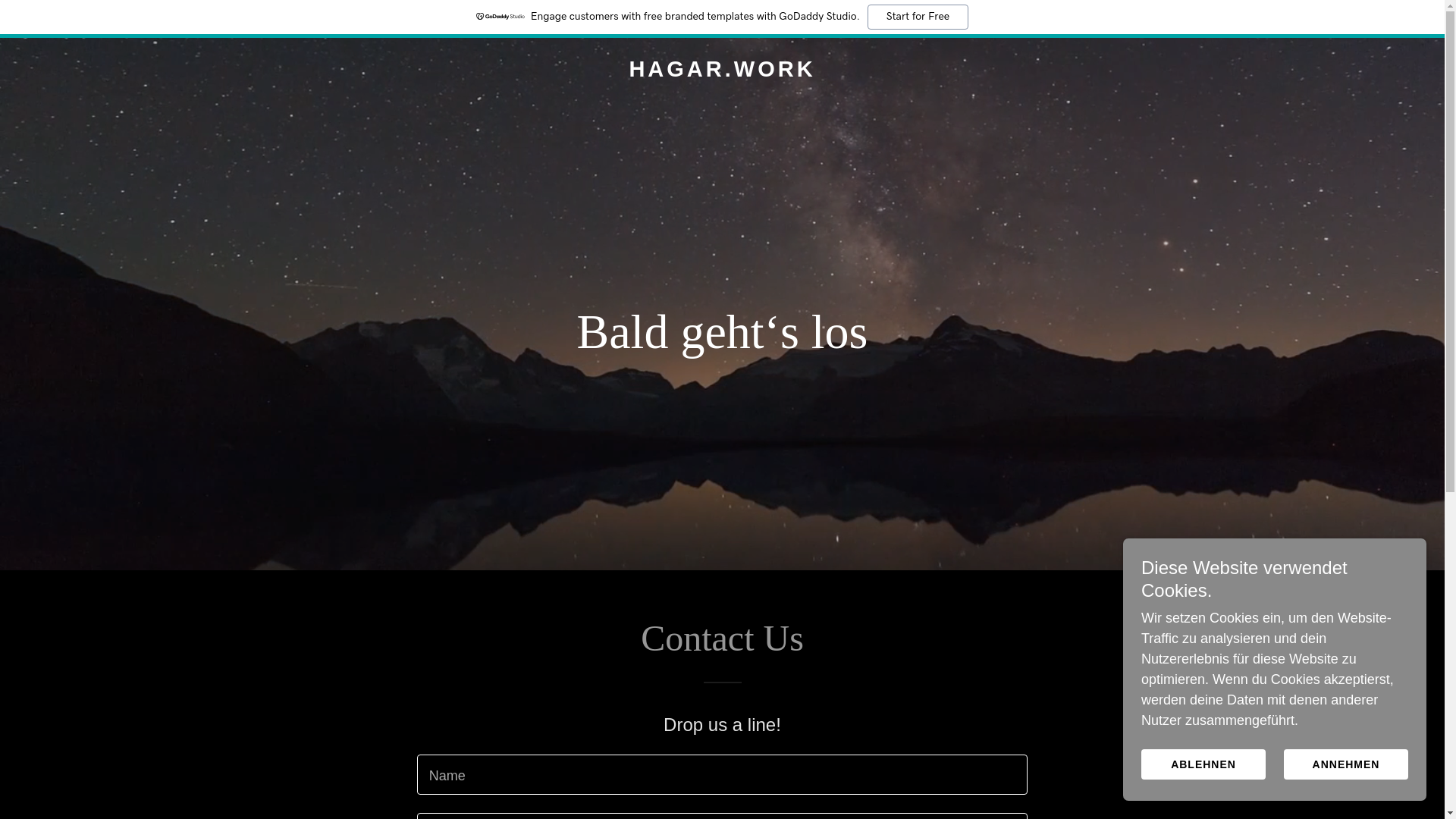 website screenshot of https://hagar.work/