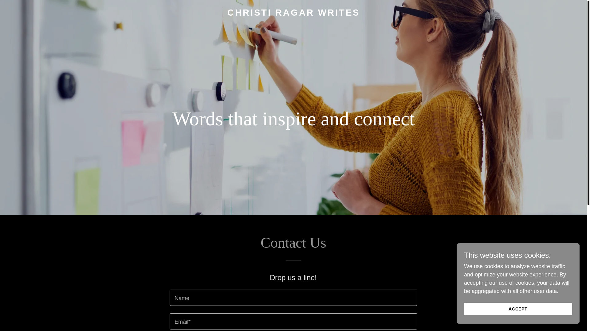 website screenshot of https://christiragarwrites.com/
