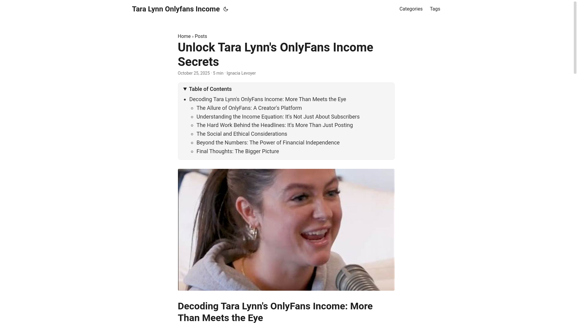 website screenshot of https://tara-lynn-onlyfans-income.pages.dev/