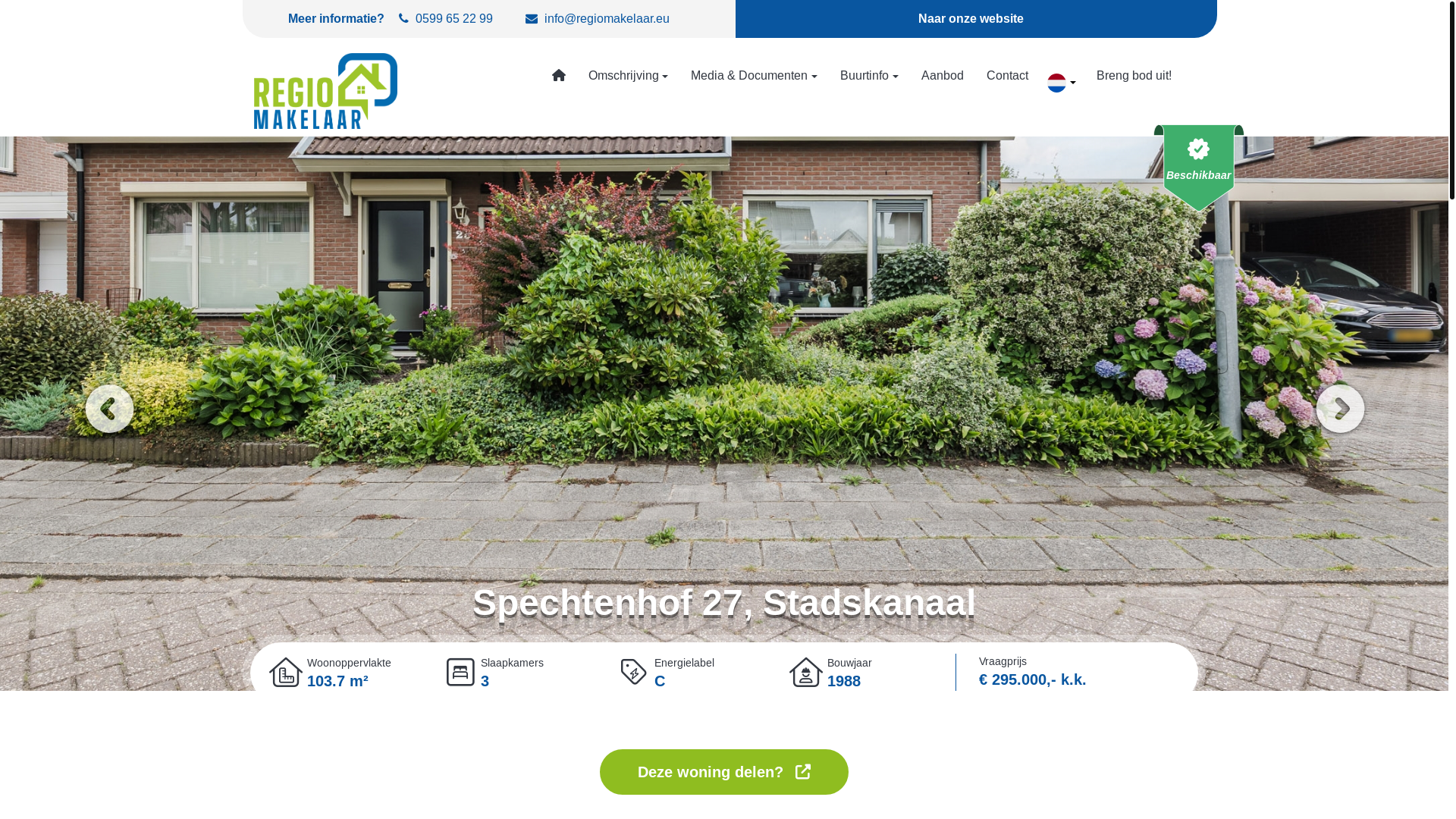 website screenshot of https://spechtenhof27.nl/
