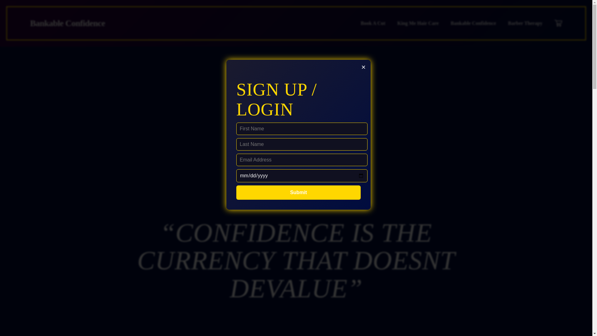website screenshot of https://bankable-confidence.com/