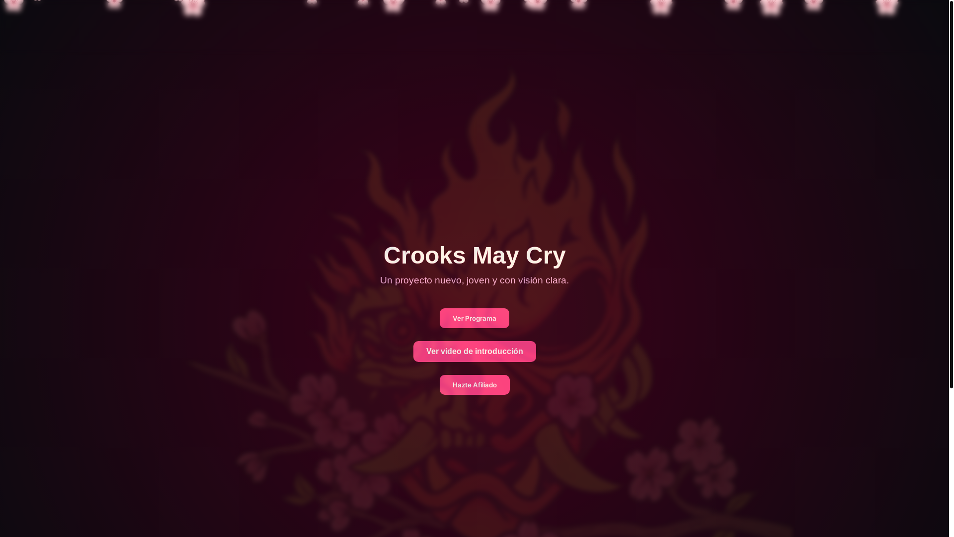 website screenshot of https://crooksmaycry.es/