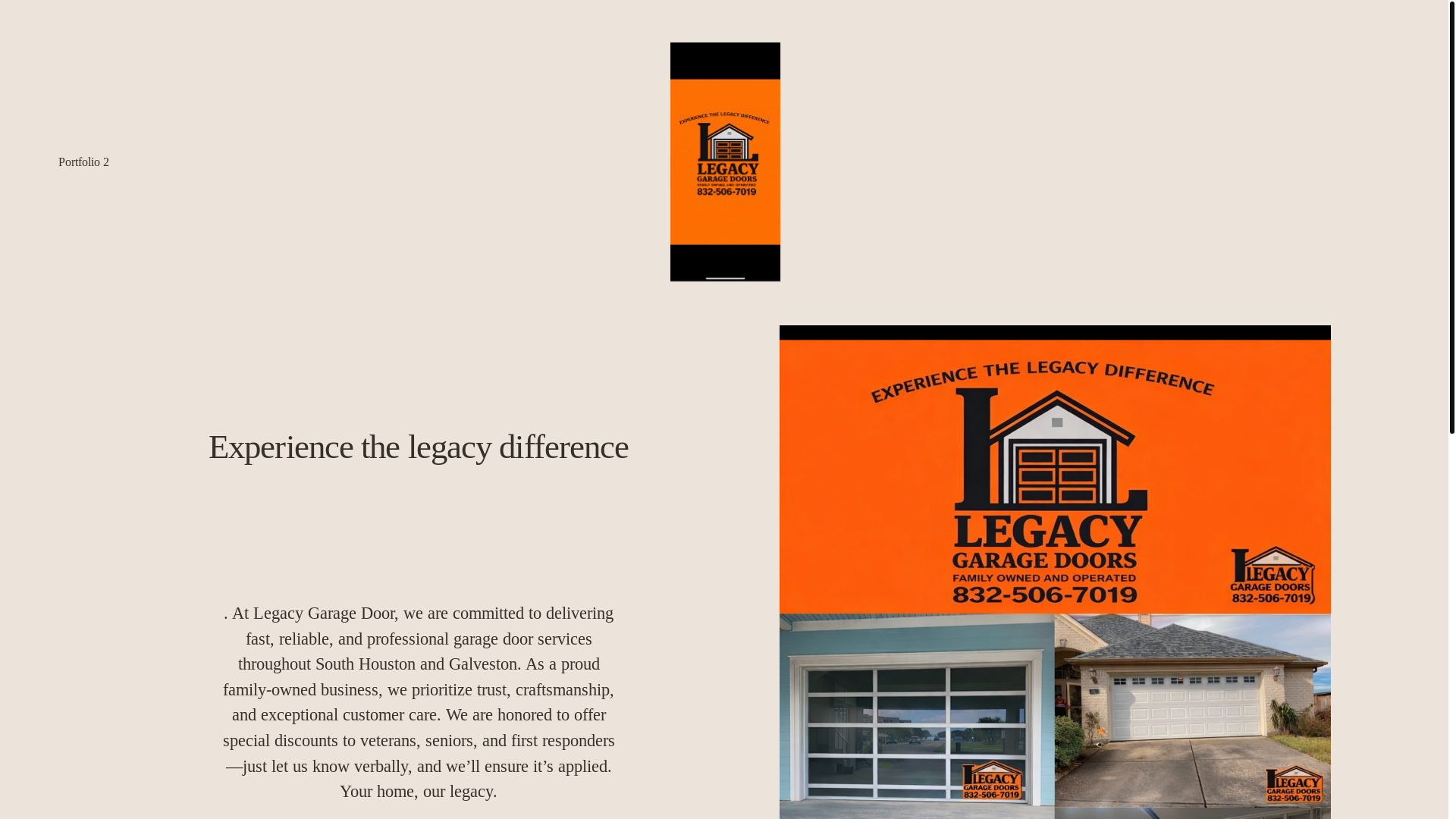 website screenshot of https://legacygaragedoorpros.com/